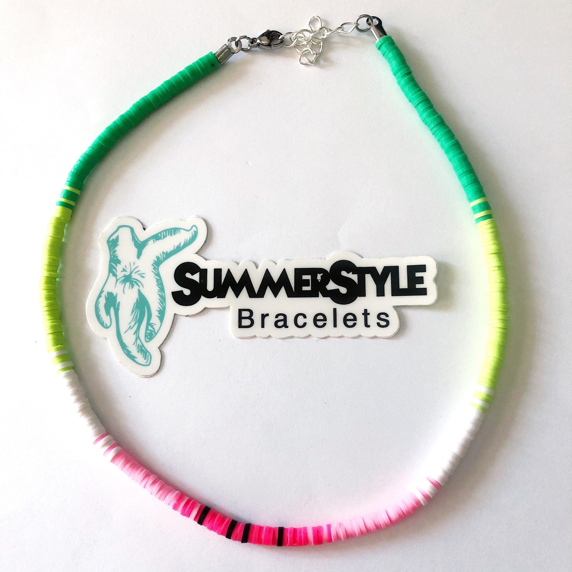 Watermelon Beaded Choker, Choker Necklace, Heishi Choker, Beach Jewelry, SummerStyle Bracelets