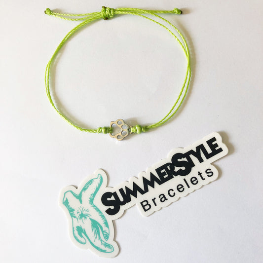 Paw Print Custom Adjustable Waterproof Bracelet, Dog Bracelet, Dog Jewelry, SummerStyle Bracelets