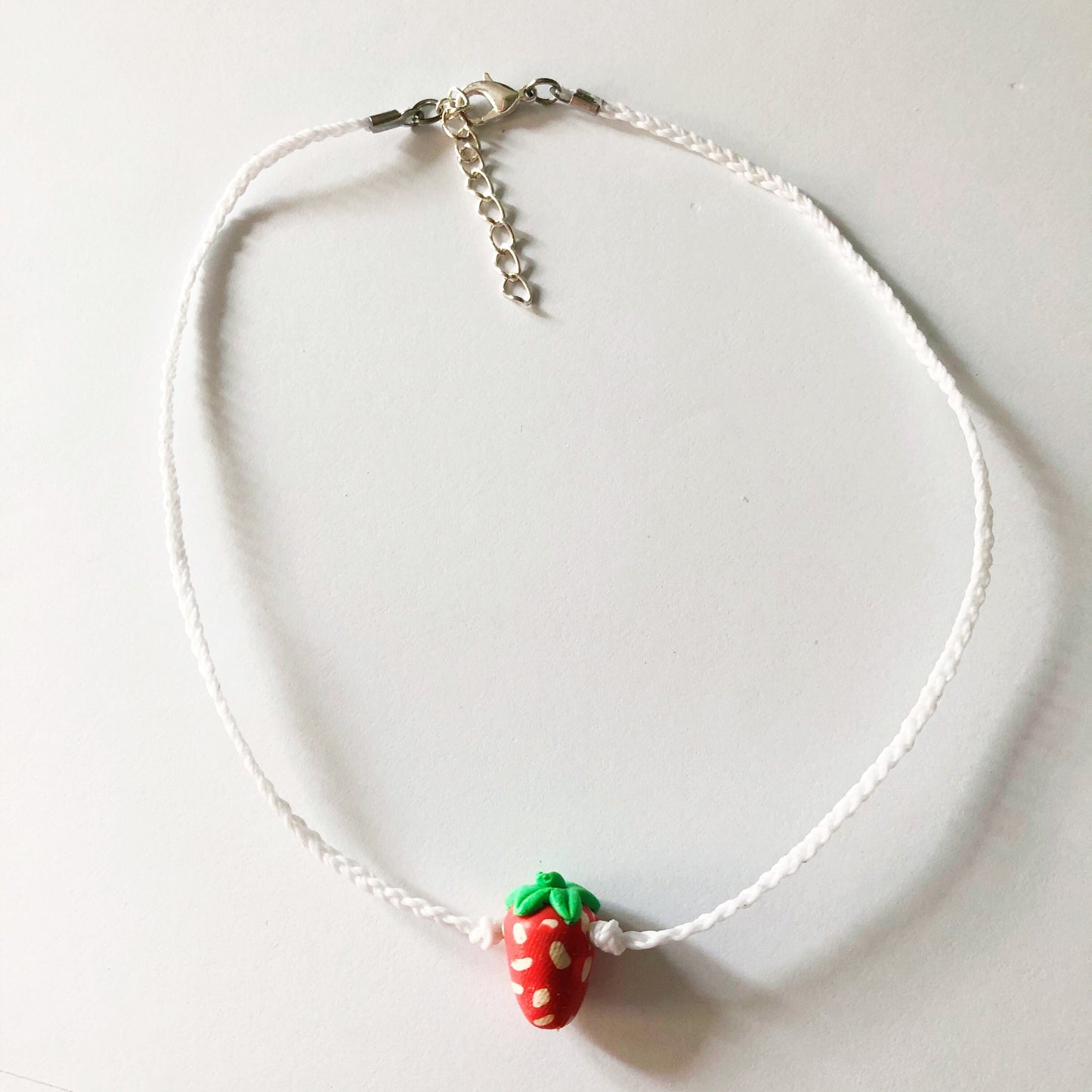 Tiny Strawberry Braided Choker, Choker Necklace, Heishi Choker, Beach Jewelry, SummerStyle Bracelets