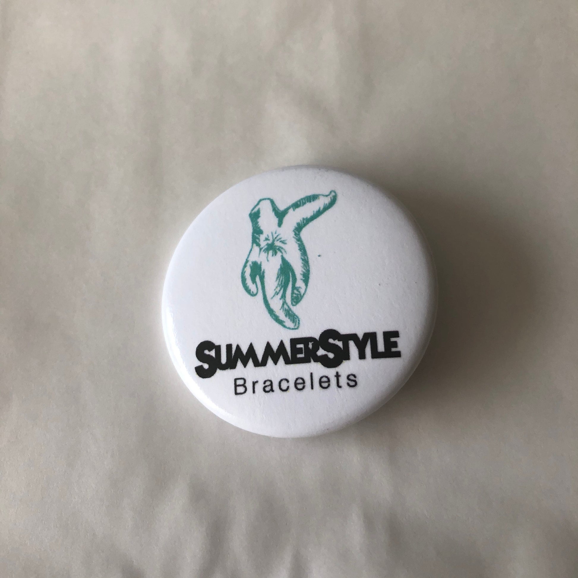 SummerStyle Bracelets Logo Button, Backpack Button, Pin Board Button, Logo Badge, Logo Pin