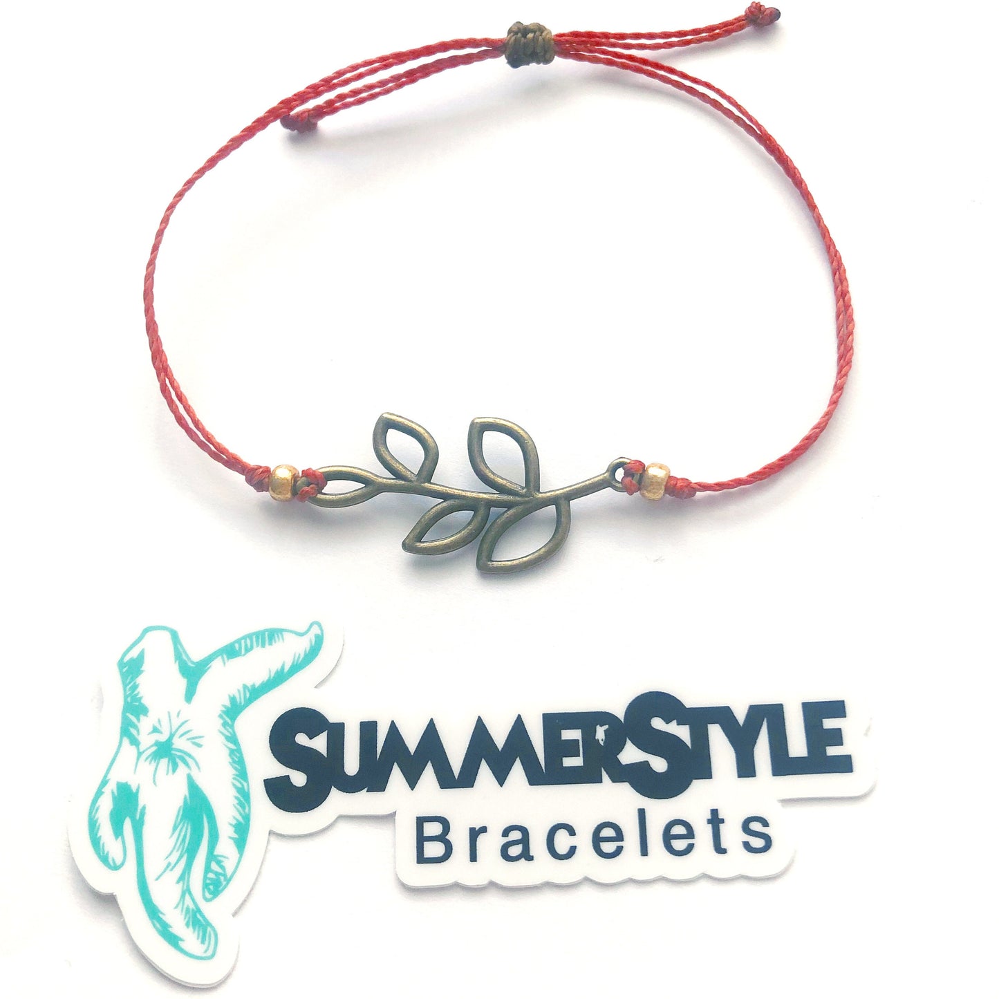 Fall Branch Adjustable Waterproof Bracelet, Branch Bracelet, Autumn Jewelry, Wax Cord Bracelet, SummerStyle Bracelets