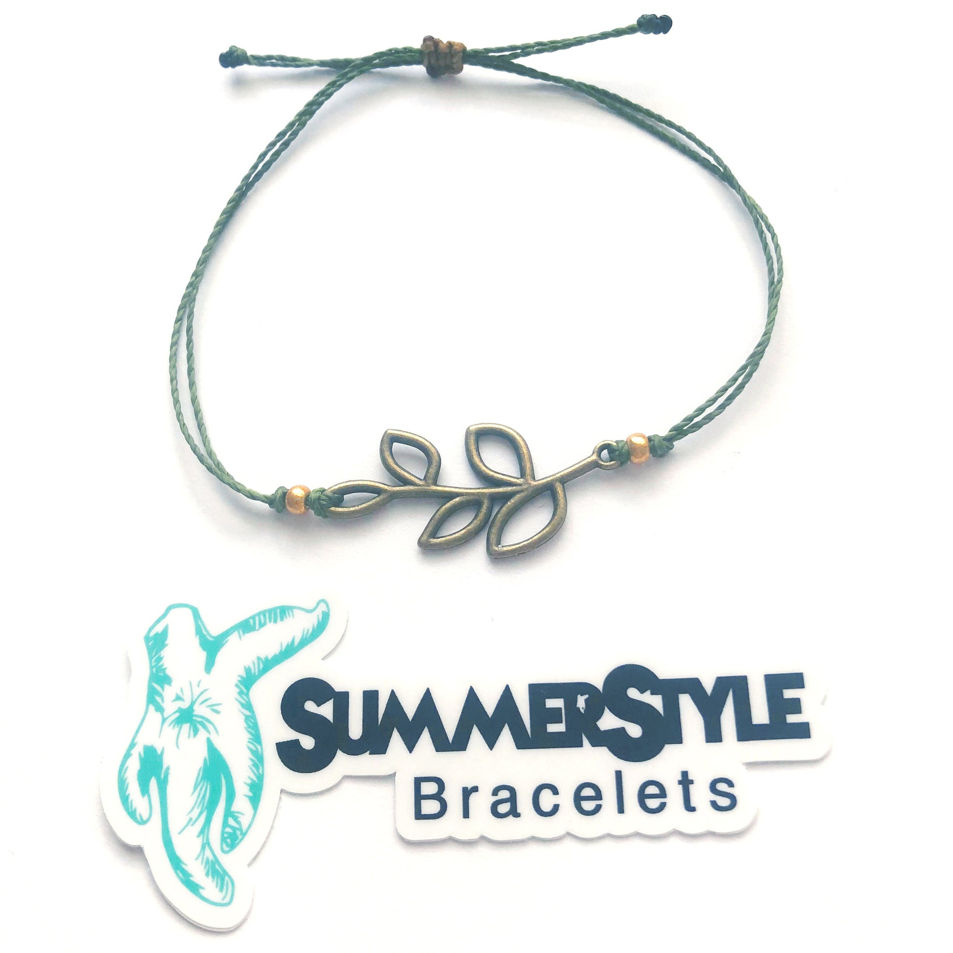 Fall Branch Adjustable Waterproof Bracelet | Branch Bracelet | Autumn Jewelry | Wax Cord Bracelet | SummerStyle Bracelets