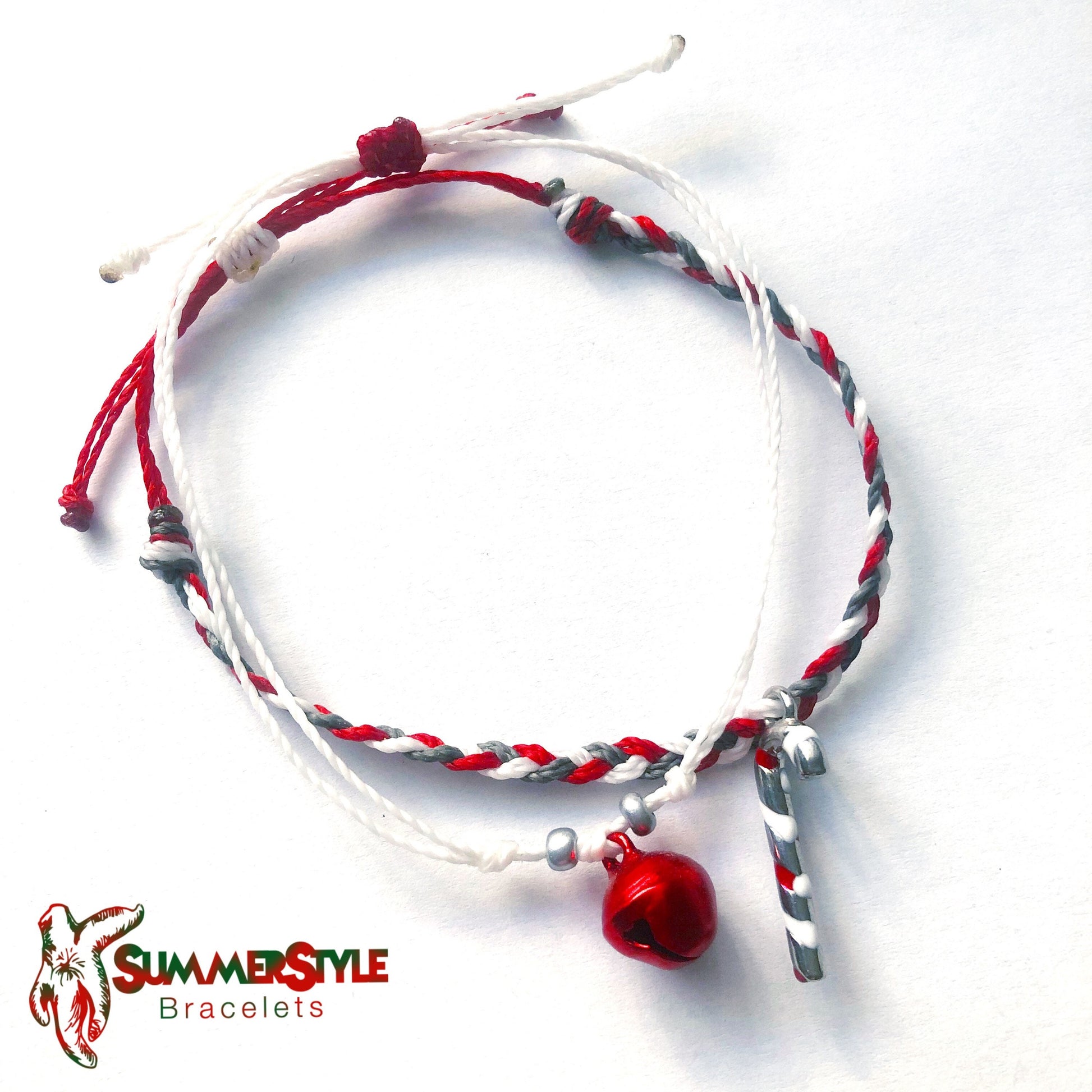 CHRISTMAS Candy Cane & Bell Bracelet Set | Christmas Bracelet | Holiday Bracelet | SummerStyle Bracelets