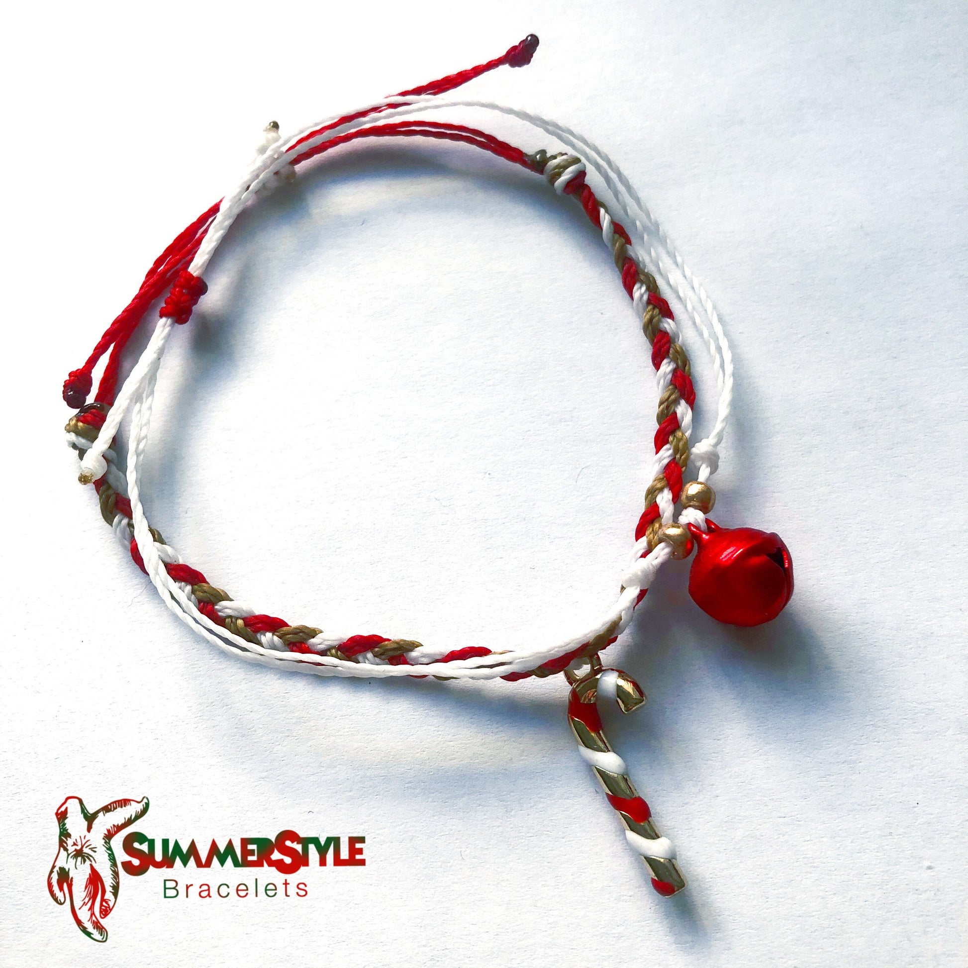 CHRISTMAS Candy Cane & Bell Bracelet Set | Christmas Bracelet | Holiday Bracelet | SummerStyle Bracelets