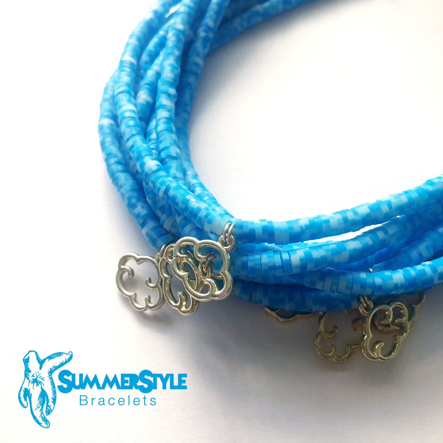 Head in the Clouds Beaded Choker, Choker Necklace, Heishi Choker, Cloud Jewelry, SummerStyle Bracelets