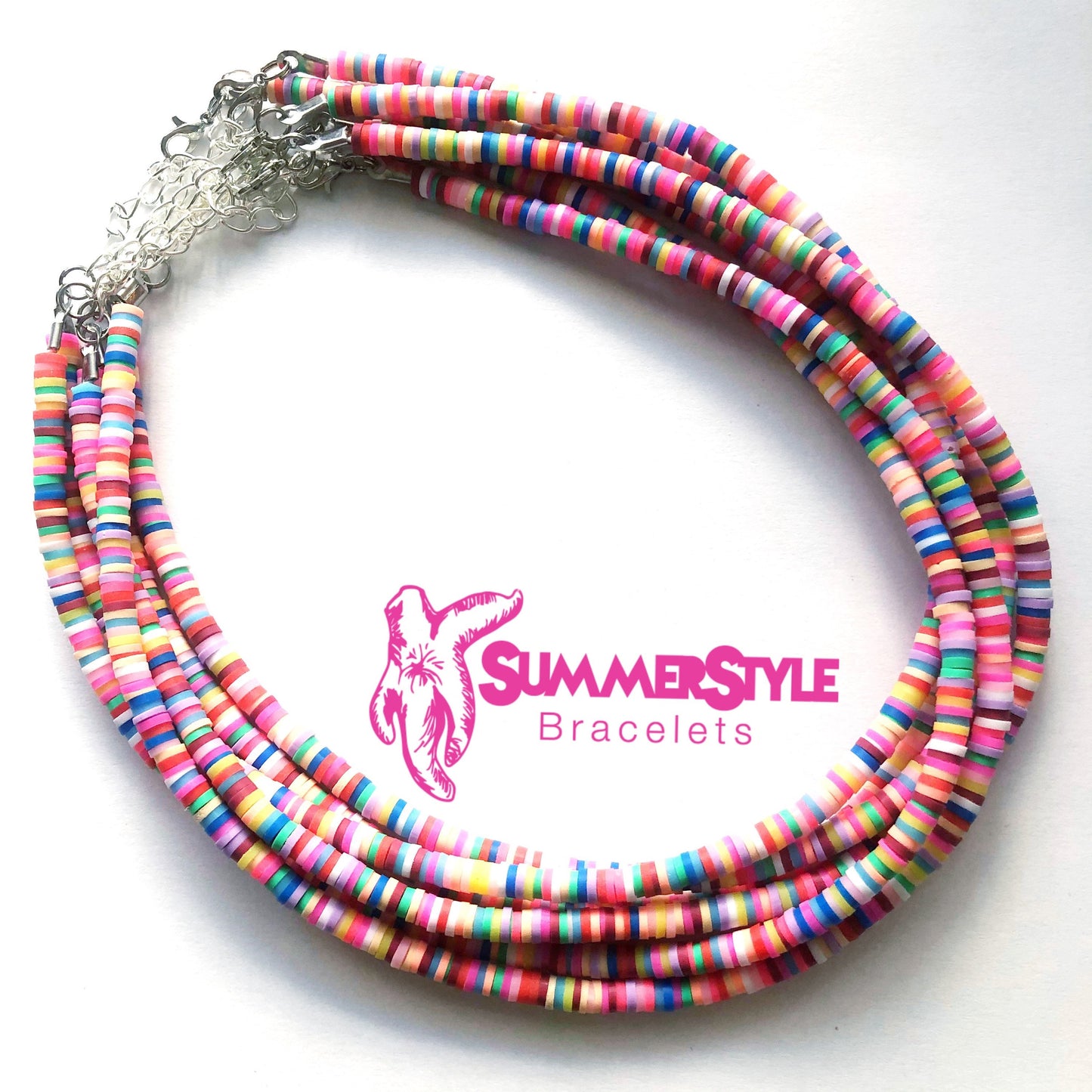 Tropical Rainbow Beaded Choker | Choker Necklace | Heishi Choker | Beach Jewelry | SummerStyle Bracelets