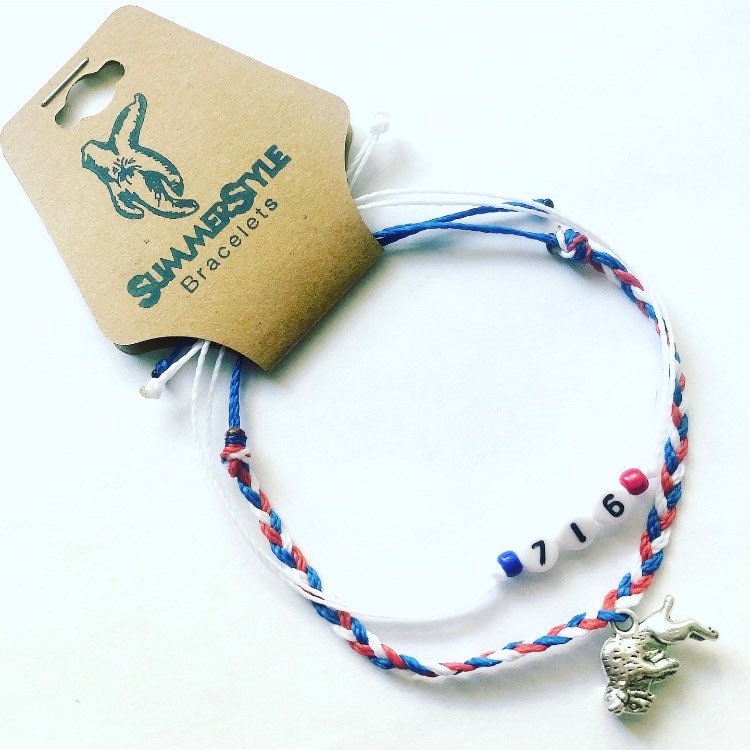 Buffalo Love Adjustable Waterproof Bracelet Pack, Buffalo NY Gift, Buffalo Bracelet, Wax Cord Bracelet, Waterproof Cord