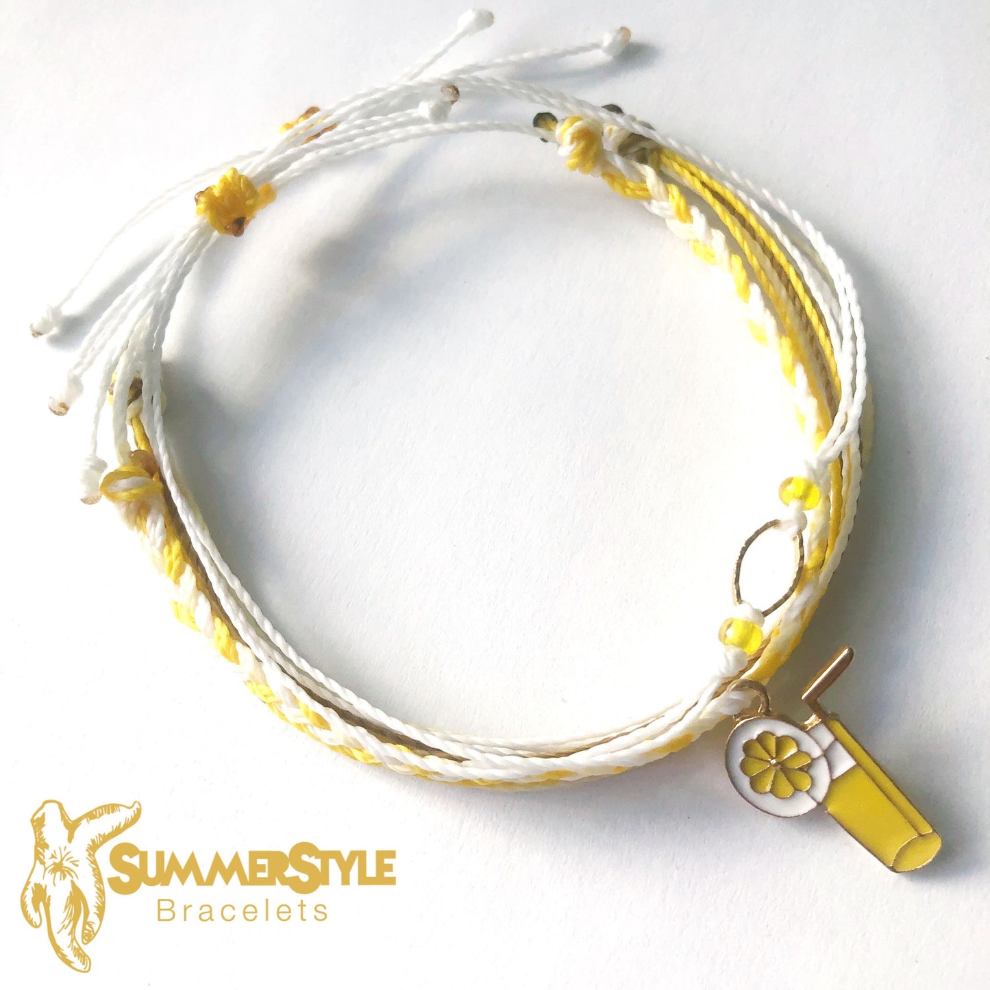 Lemonade Lover Adjustable Waterproof Bracelet Pack, Lemon Bracelet, Lemon Jewelry, Wax Cord Bracelet, SummerStyle Bracelets