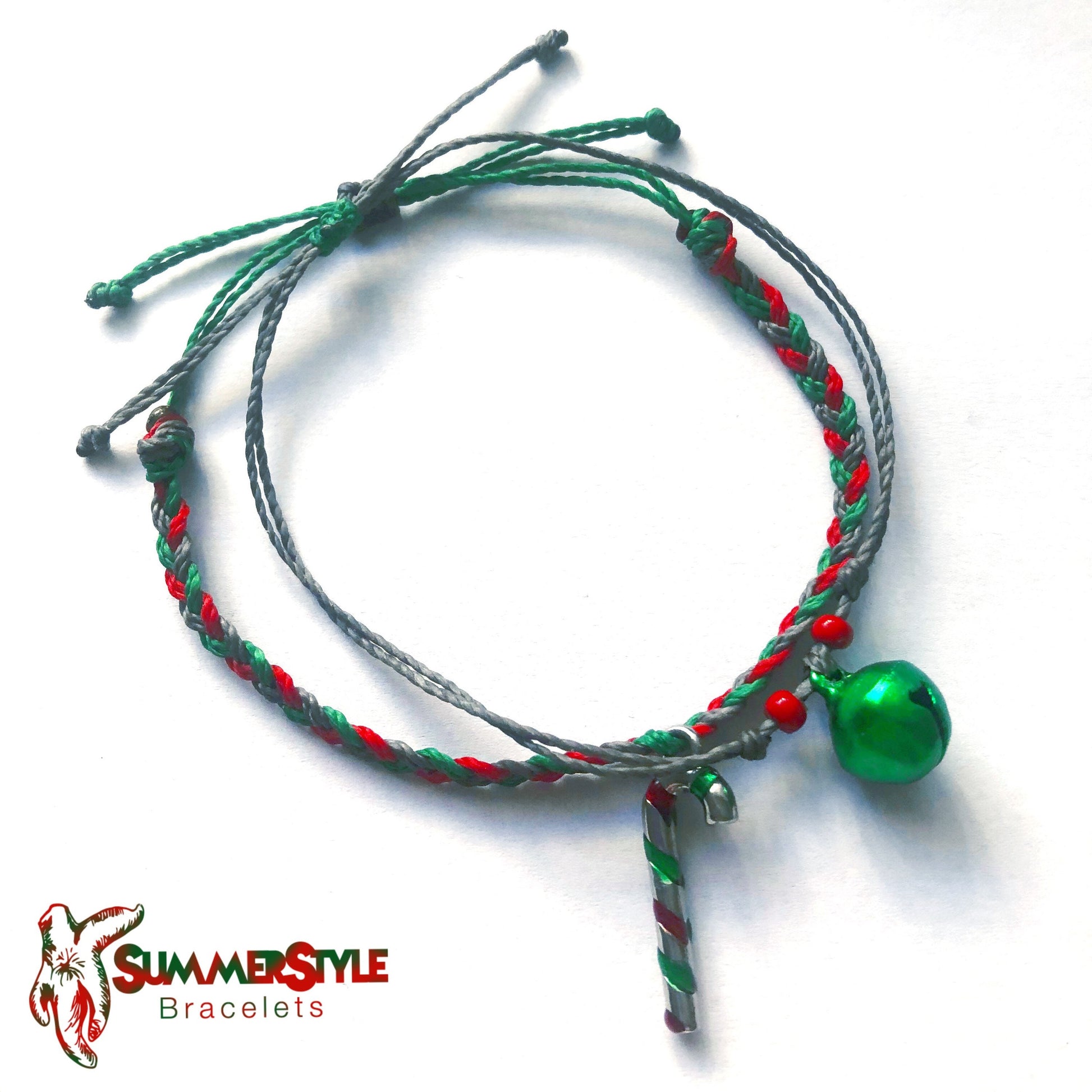 CHRISTMAS Candy Cane & Bell Bracelet Set | Christmas Bracelet | Holiday Bracelet | SummerStyle Bracelets