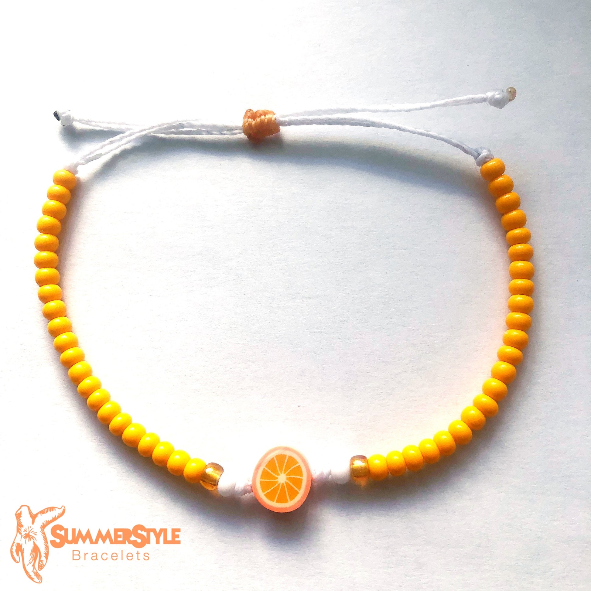 OJ in the AM Adjustable Waterproof Bracelet Pack, Orange Gift, Orange Bracelet, Wax Cord Bracelet, Waterproof Cord