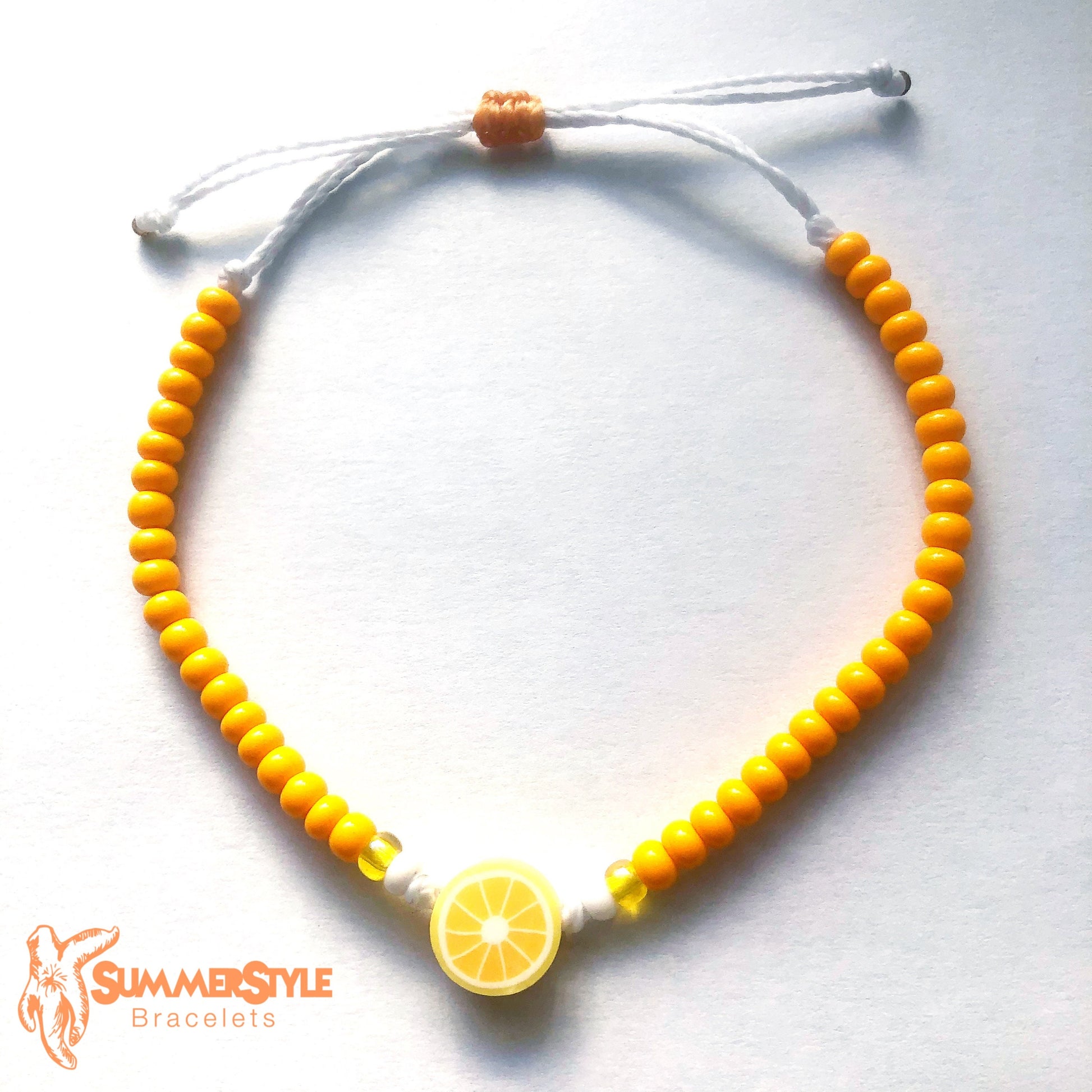 OJ in the AM Adjustable Waterproof Bracelet Pack, Orange Gift, Orange Bracelet, Wax Cord Bracelet, Waterproof Cord