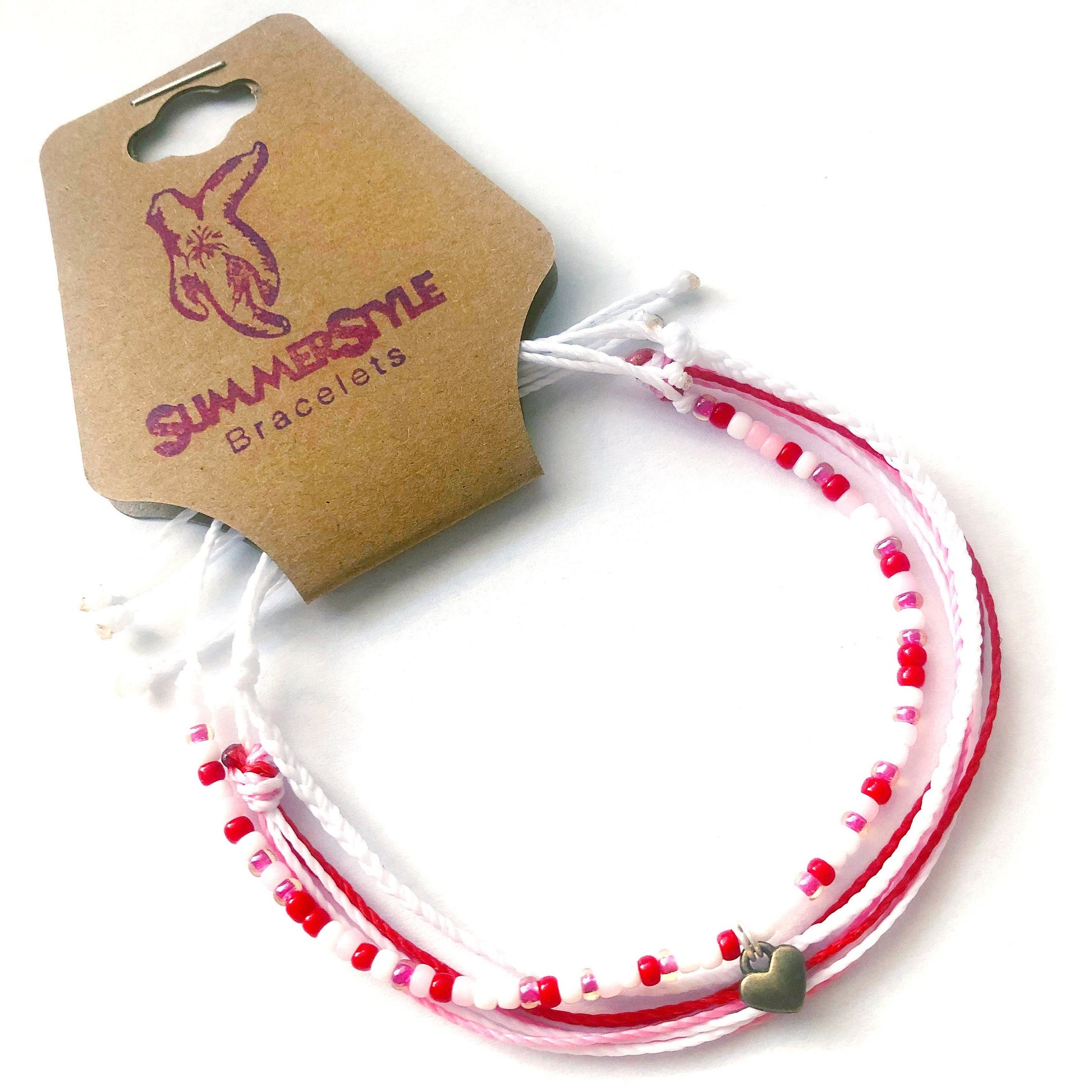 Be My Valentine Adjustable Waterproof Bracelet Pack | Valentine Bracelet | Valentine's Day Gift | Wax Cord Bracelet | Waterproof Cord