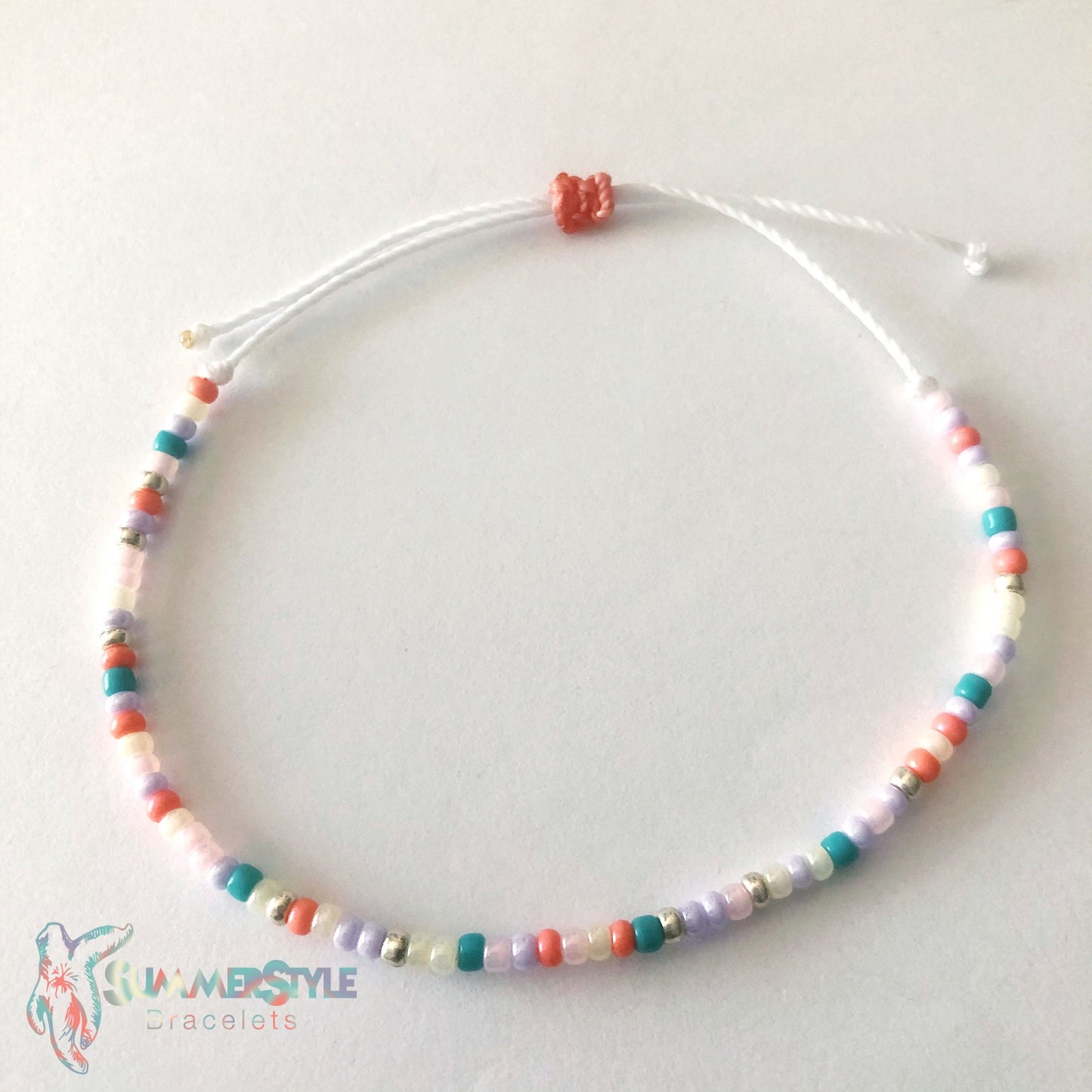 Pastel Rainbow Adjustable Waterproof Bracelet Pack, Rainbow Gift, Rainbow Bracelet, Wax Cord Bracelet, Waterproof Cord