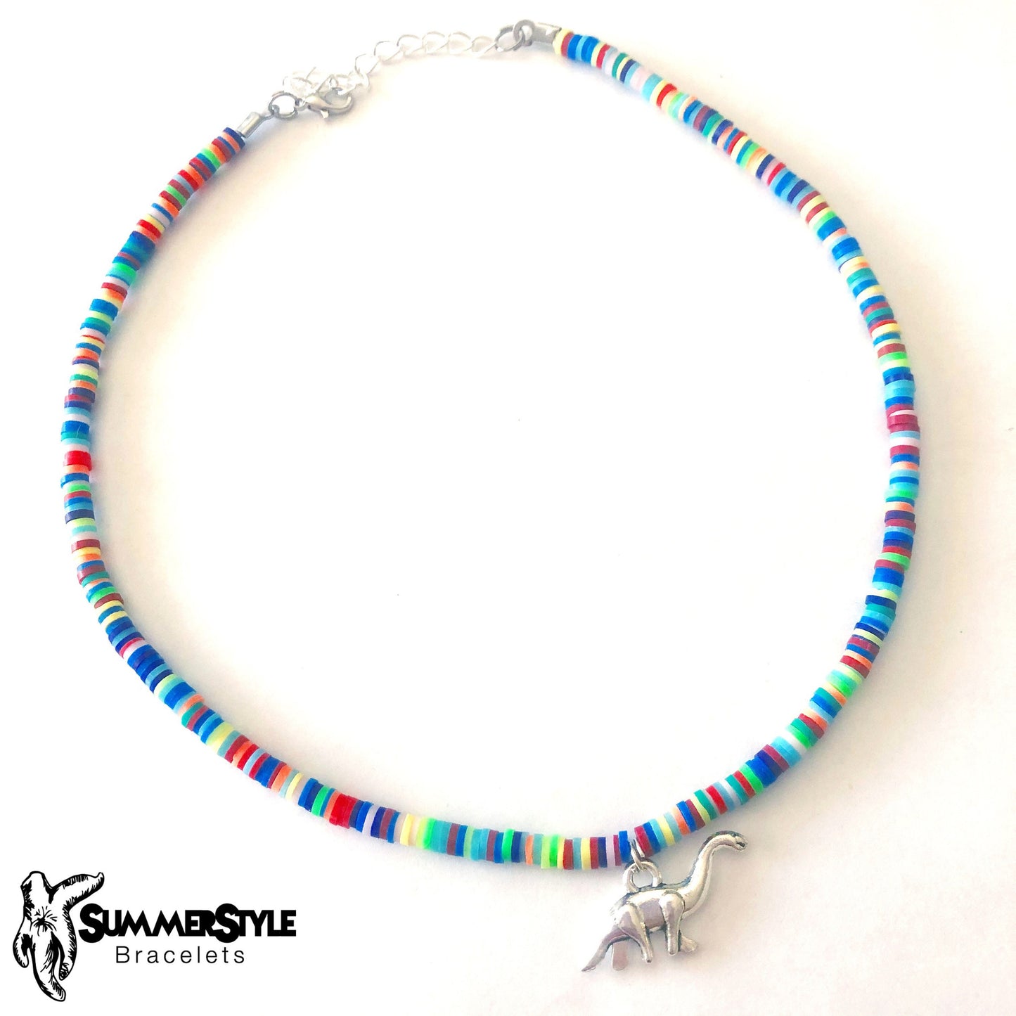 Dinosaur Charm Choker, Dinosaur Necklace, Choker Necklace, Dinosaur Jewelry, SummerStyle Bracelets