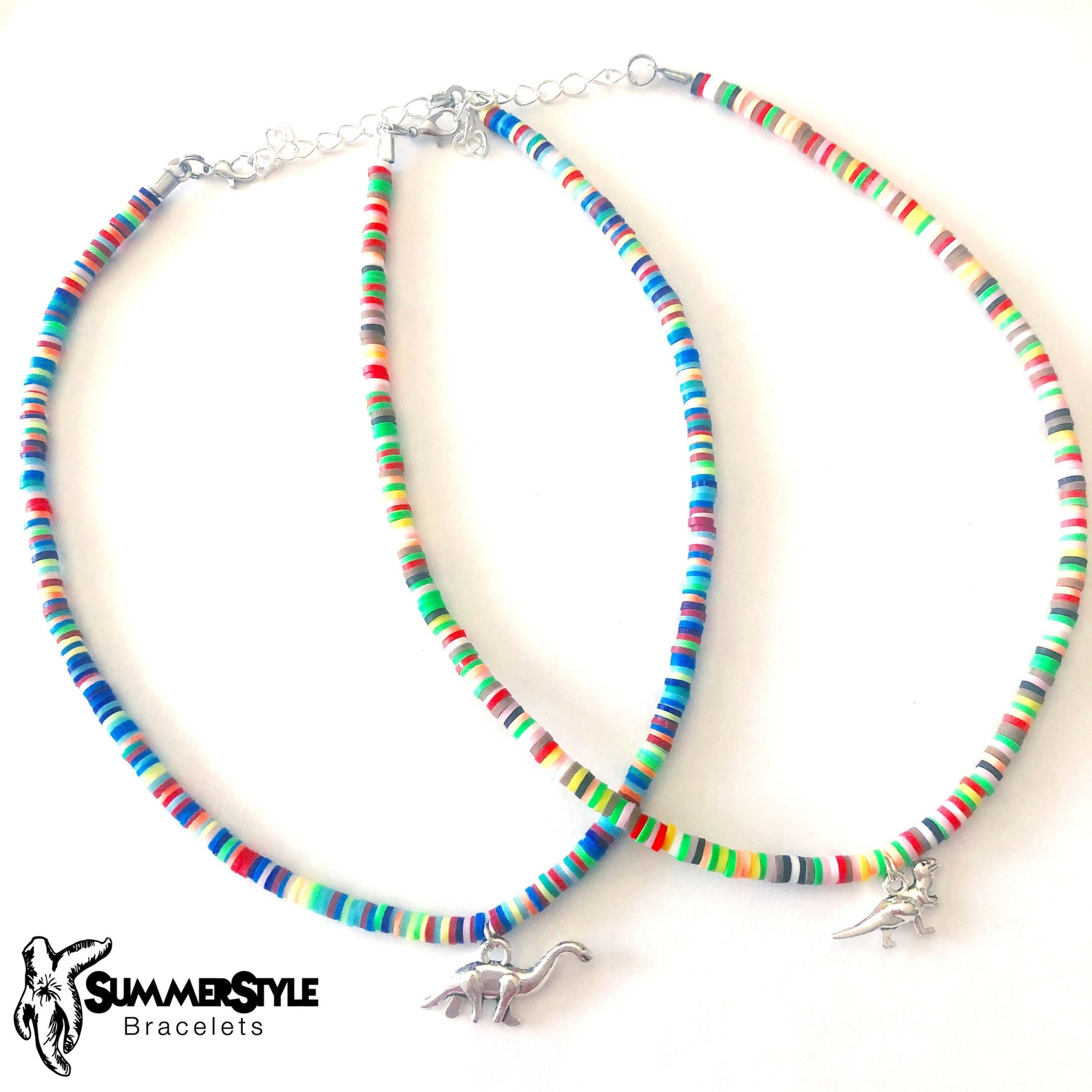 Dinosaur Charm Choker, Dinosaur Necklace, Choker Necklace, Dinosaur Jewelry, SummerStyle Bracelets