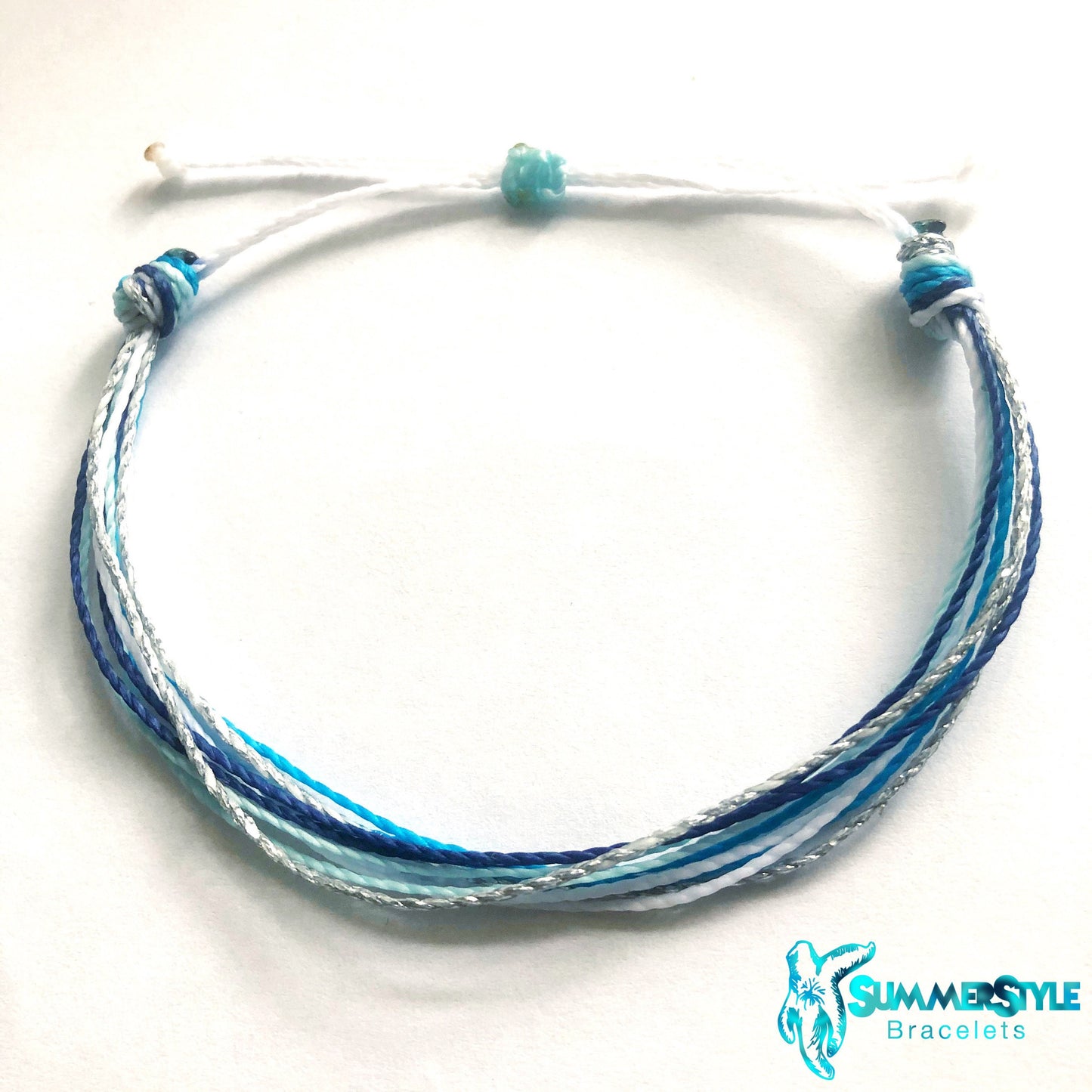 Bright Blue Unicorn Adjustable Waterproof Bracelet Pack, Unicorn Gift, Unicorn Bracelet, Wax Cord Bracelet