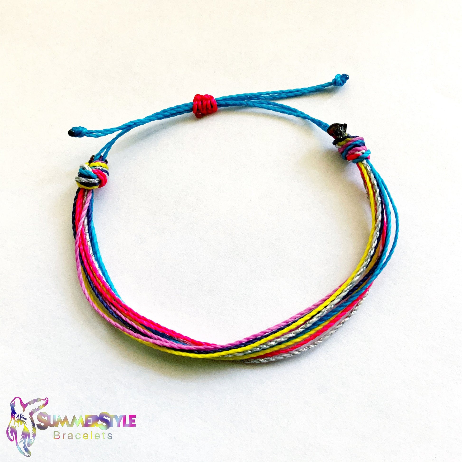 Rainbow Mandala Adjustable Waterproof Bracelet Pack, Mandala Gift, Mandala Bracelet, Cabochon Bracelet, Wax Cord Bracelet