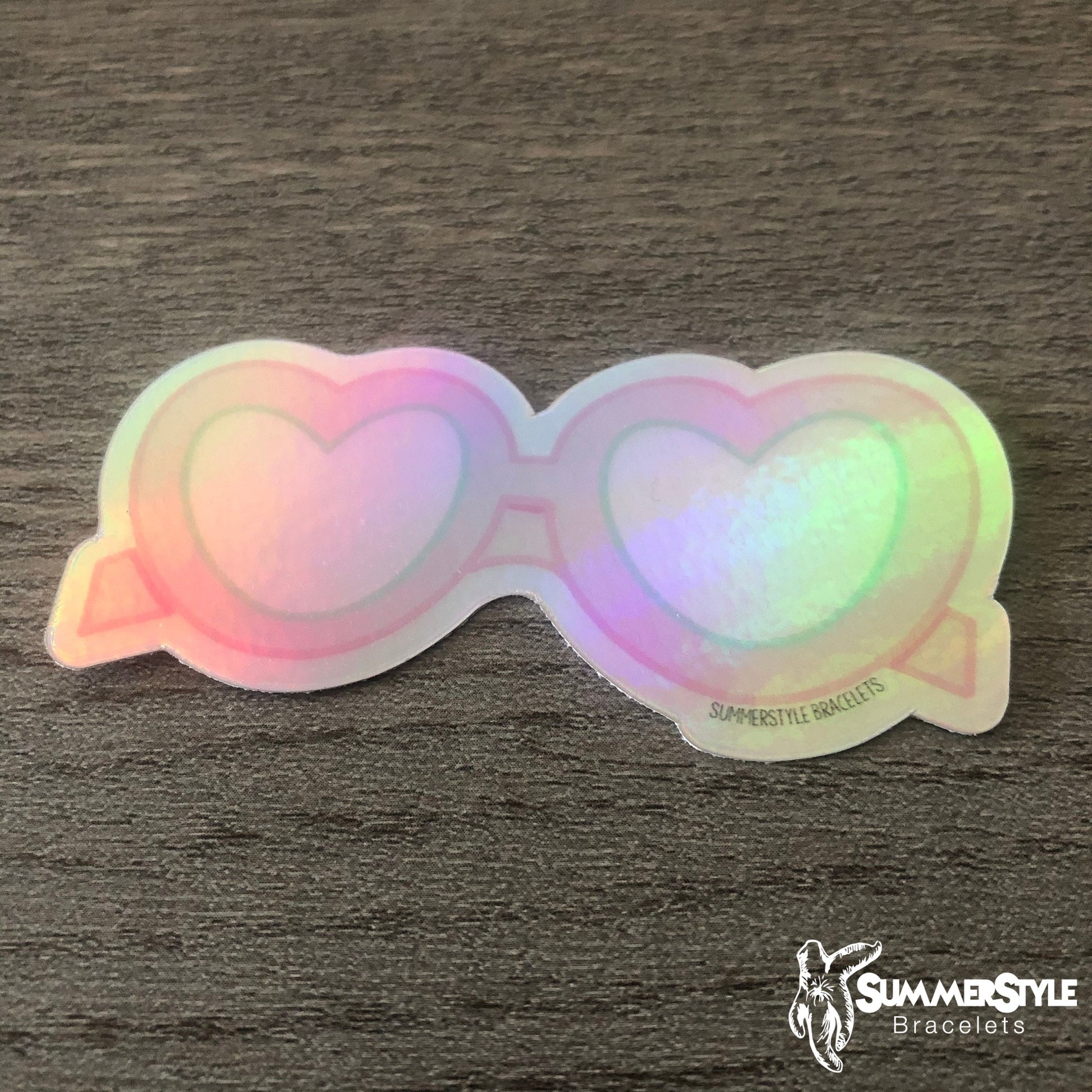 Malibu Sunnies Holographic Waterproof Sticker, Waterproof Decals, Stickers, Water Bottle Stickers