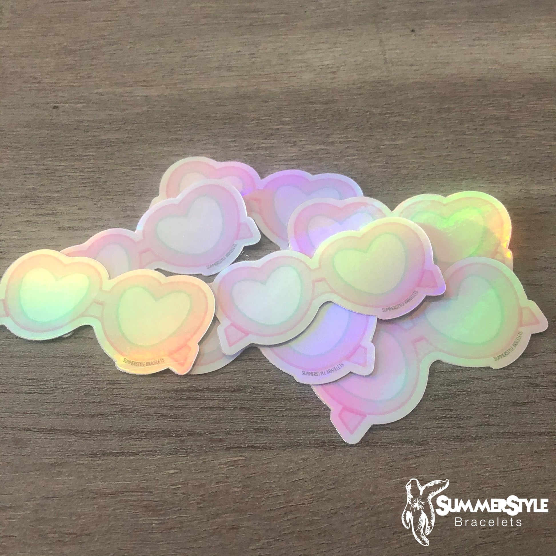 Malibu Sunnies Holographic Waterproof Sticker, Waterproof Decals, Stickers, Water Bottle Stickers