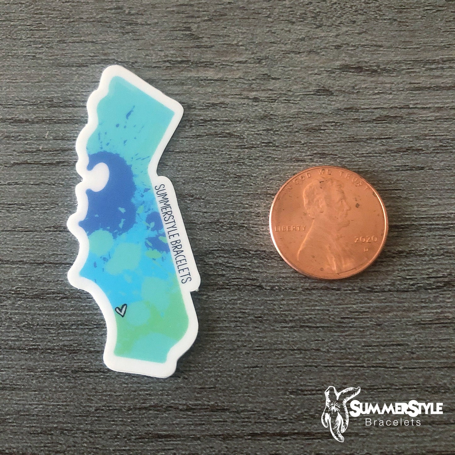 MINI SoCal Love Waterproof Sticker, California Sticker, Waterproof Decals, Mini Stickers, Water Bottle Stickers, SummerStyle Bracelets