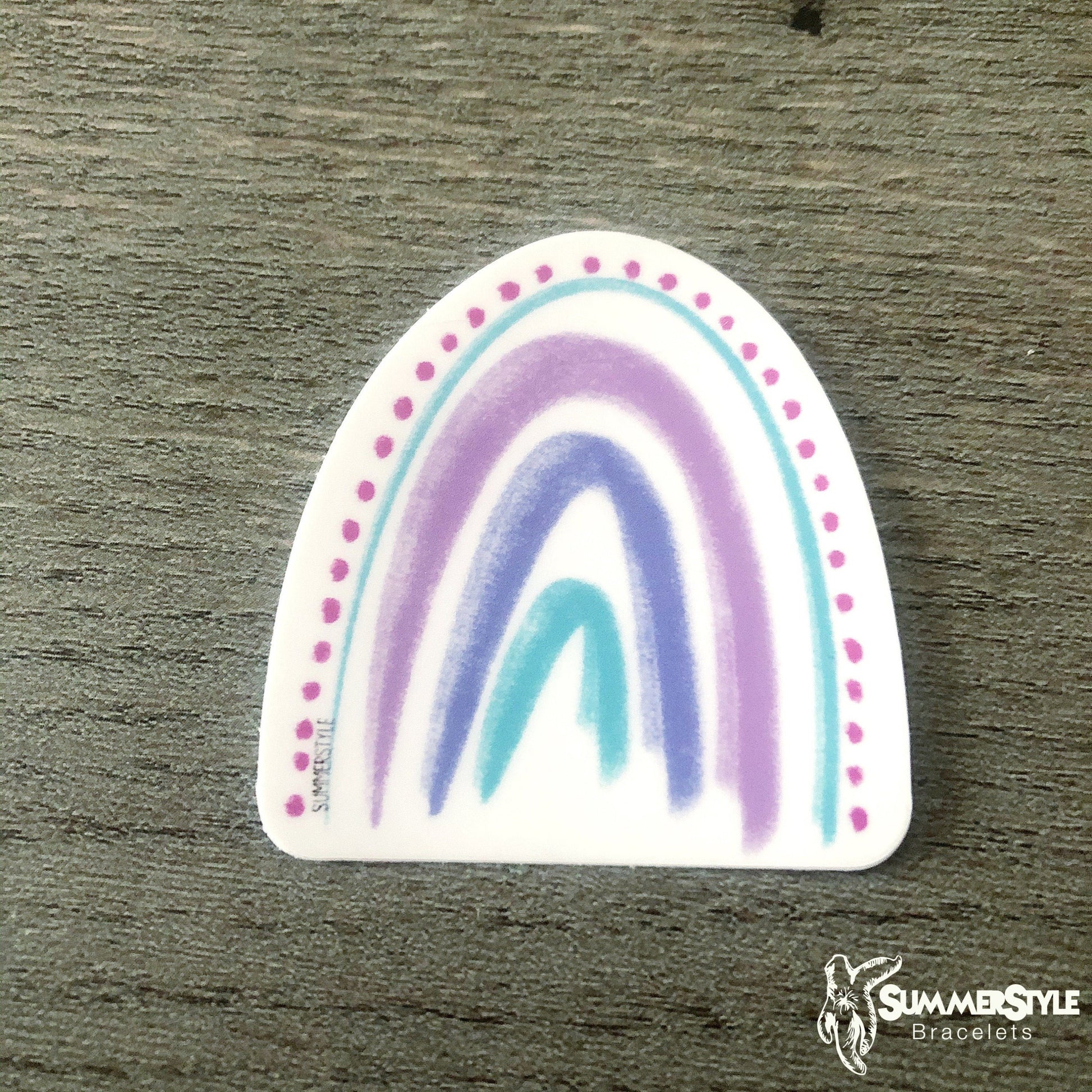 Purple Pastel Rainbow Waterproof Sticker, Rainbow Sticker, Waterproof Decals, Stickers, Water Bottle Stickers, SummerStyle Bracelets