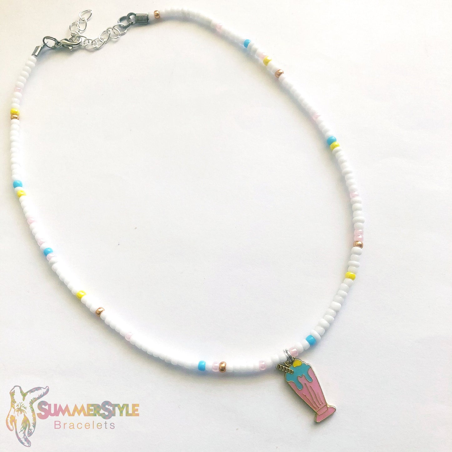 Magical Milkshake Beaded Choker, Choker Necklace, Seed Bead Choker, Summer Jewelry, SummerStyle Bracelets