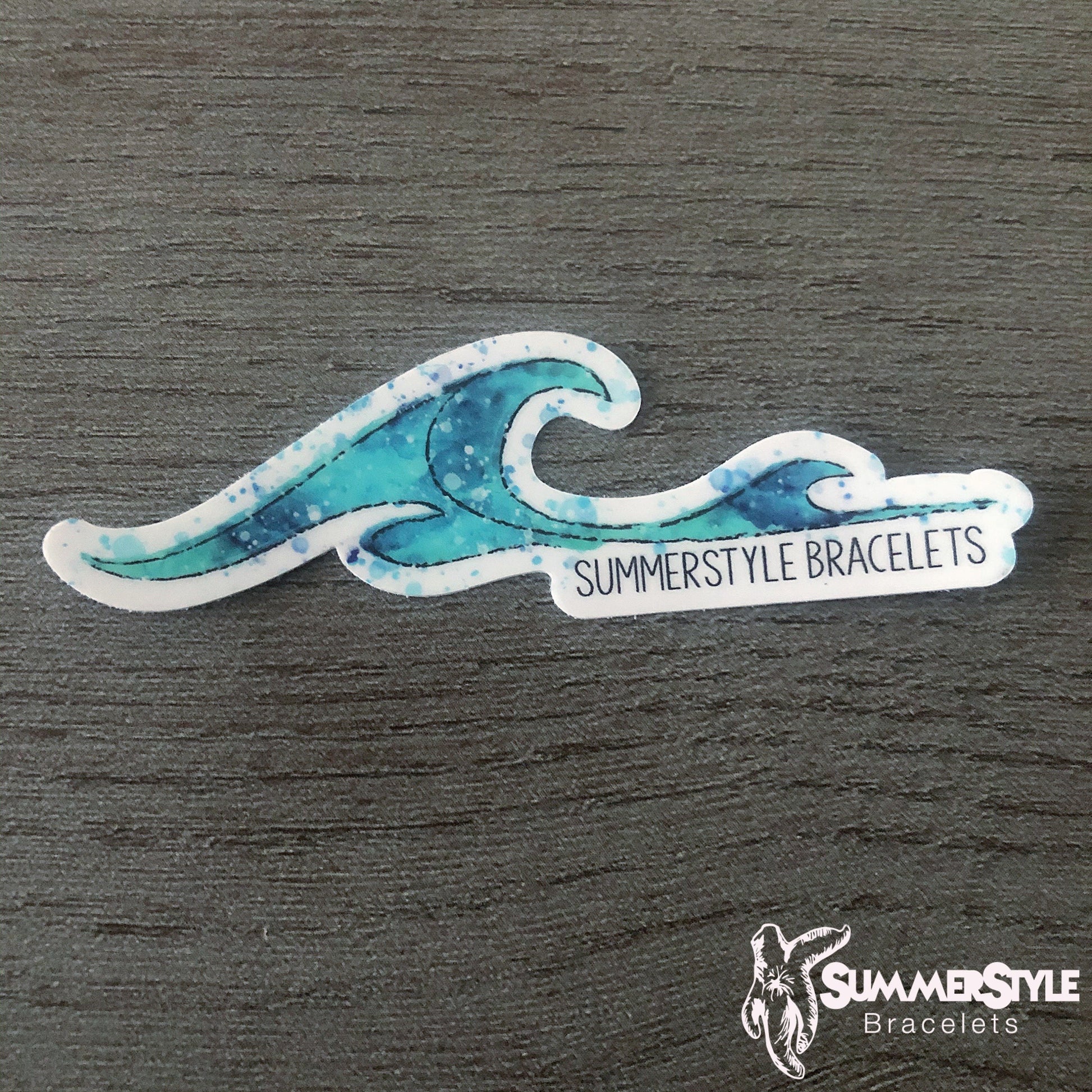 Surf the Waves Waterproof Sticker, Wave Sticker, Waterproof Decals, Stickers, Water Bottle Stickers, SummerStyle Bracelets