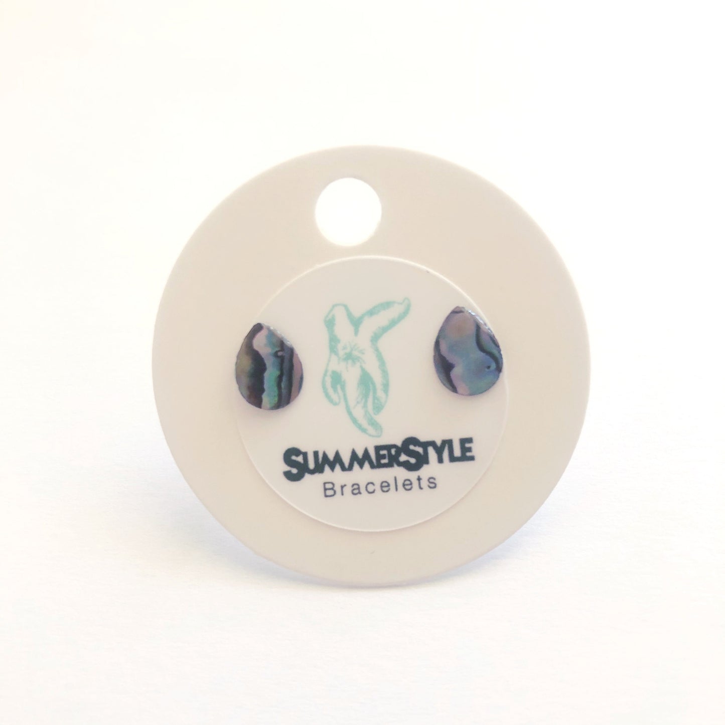 Mini Teardrop Abalone Shell Stud Earrings, Shell Earrings, Abalone Studs, Summer Earrings, Teardrop Studs, SummerStyle Bracelets