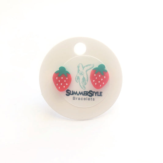 Strawberry Stud Earrings, Stud Earrings, Fruit Studs, Strawberry Earrings, Summer Earrings, SummerStyle Bracelets