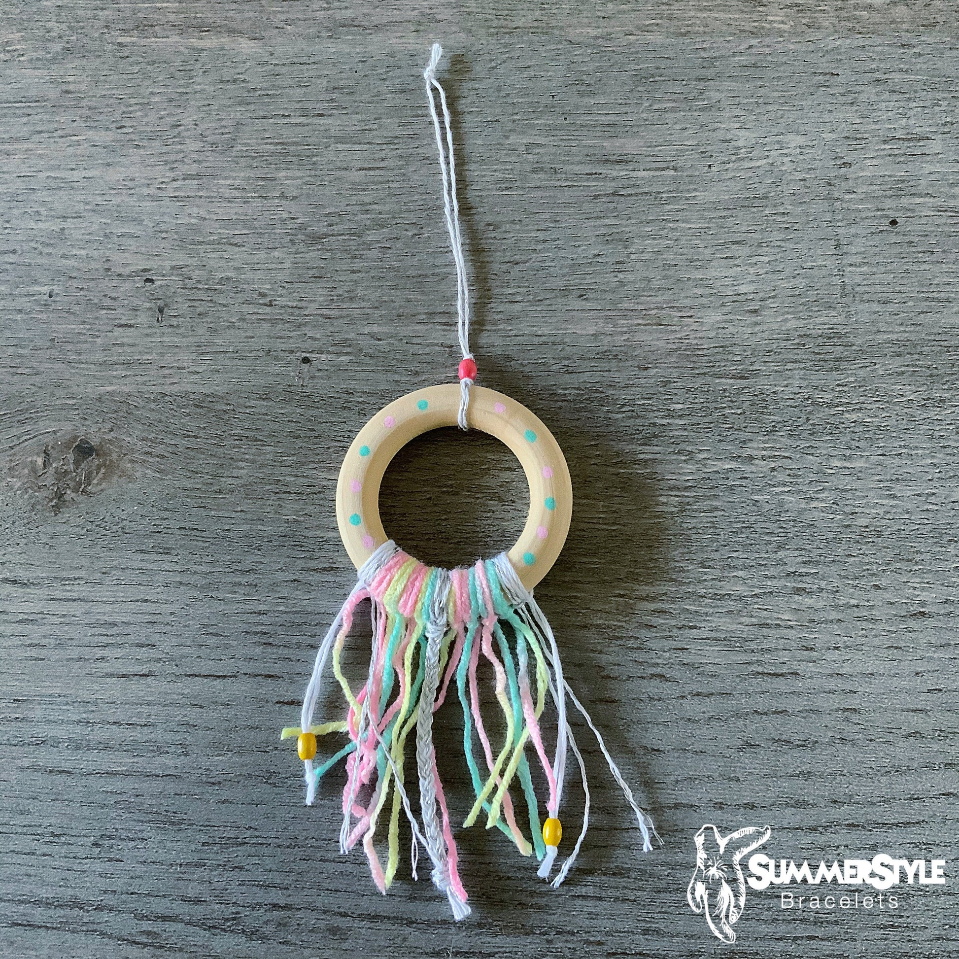 Mini Macrame Ombré Car Charm, Macrame Car Charm, Mini Boho Mobile, Boho Car Charm, SummerStyle Bracelets