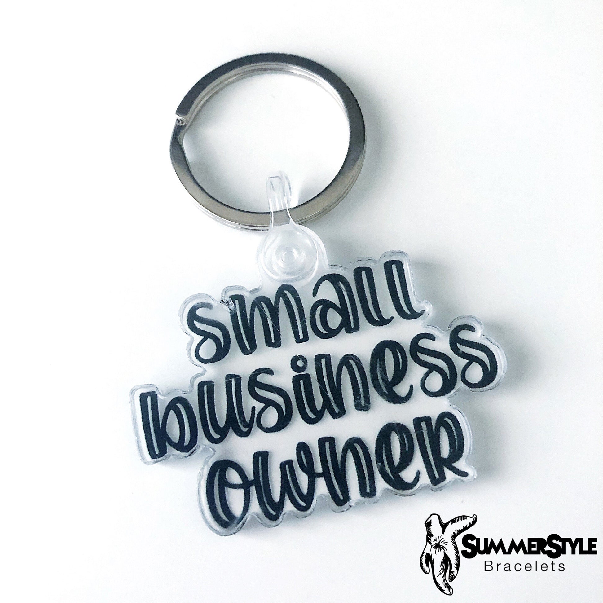 Small Business Owner Acrylic Keychain, Small Business Owner Swag, Backpack Keychain, SummerStyle Bracelets