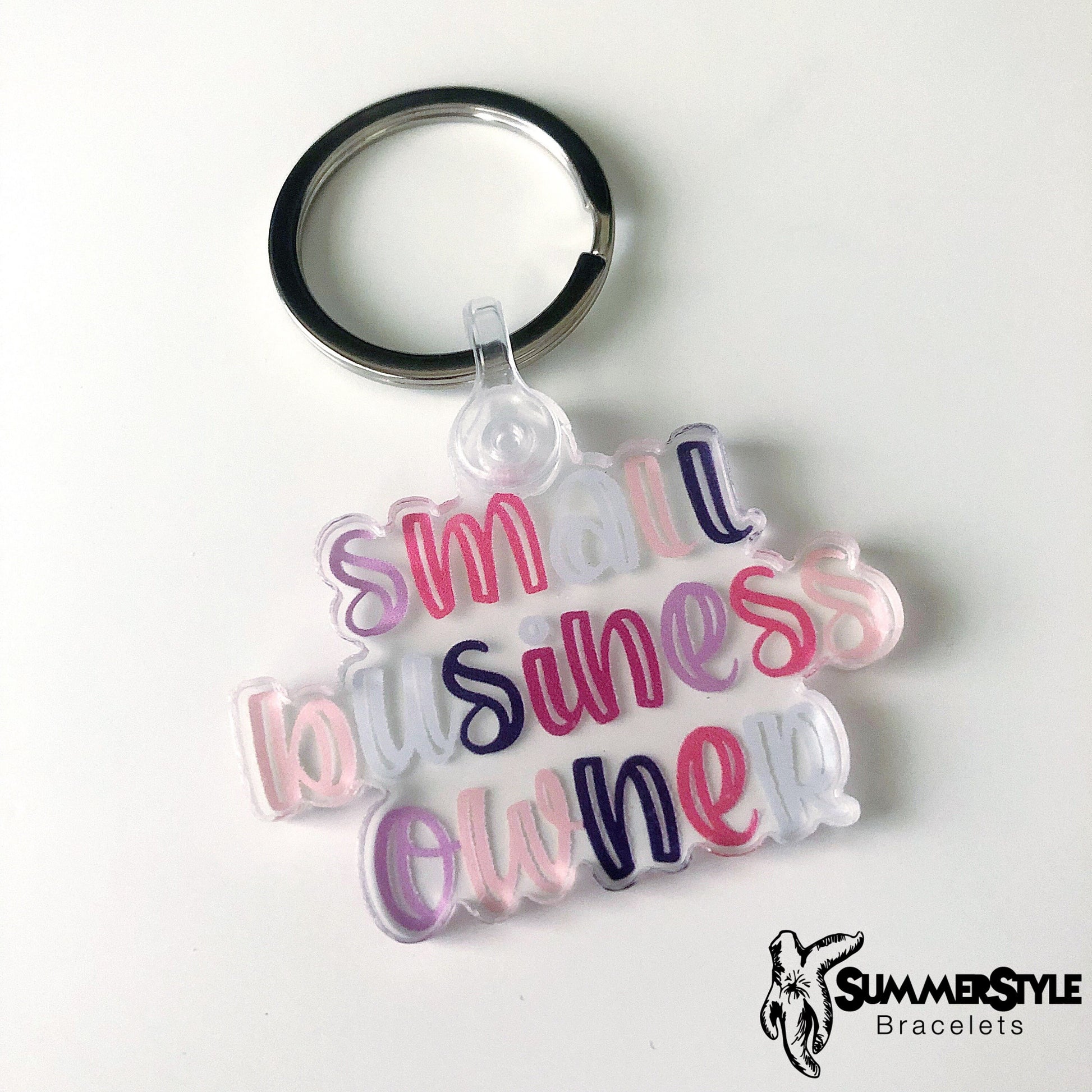 Small Business Owner Acrylic Keychain, Small Business Owner Swag, Backpack Keychain, SummerStyle Bracelets