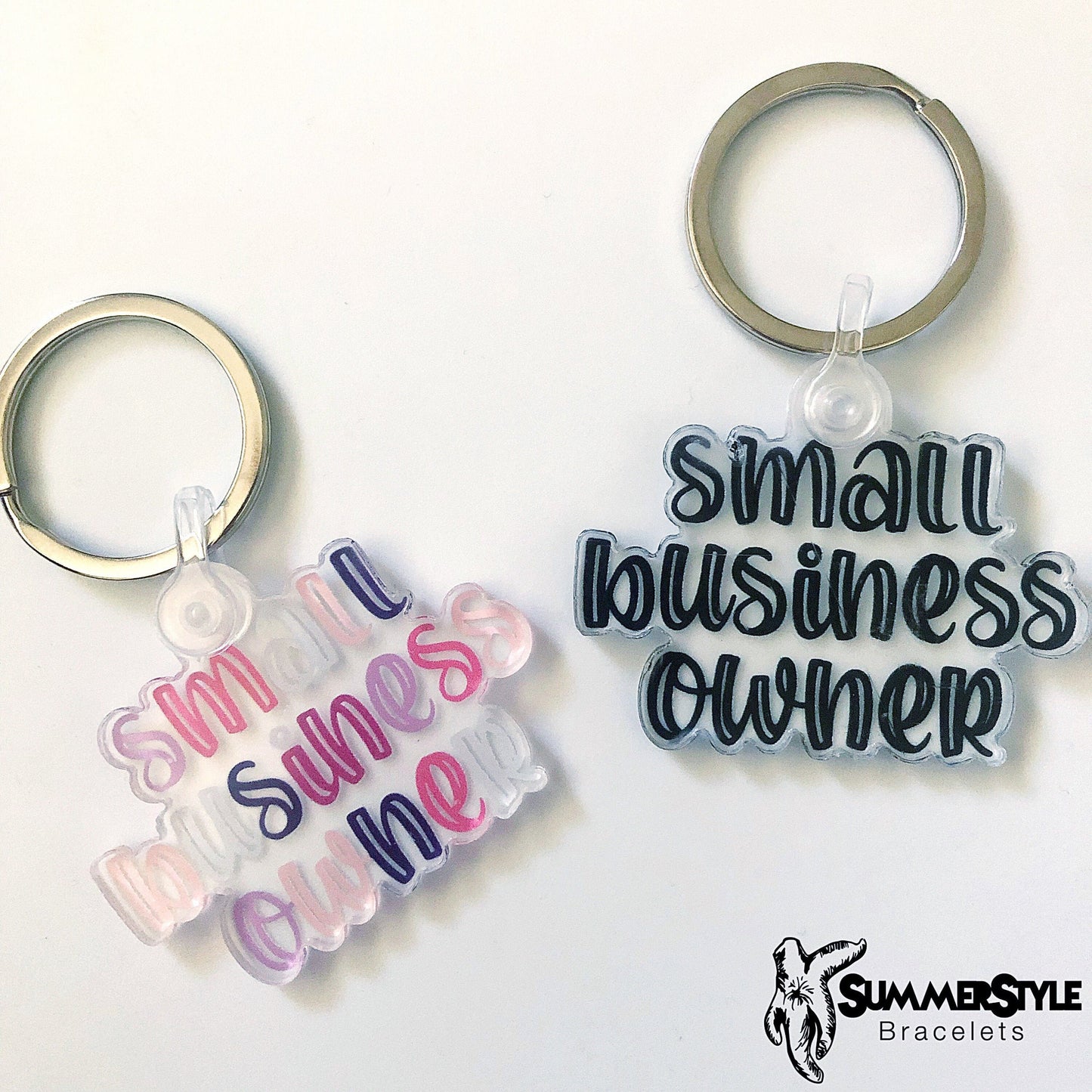 Small Business Owner Acrylic Keychain, Small Business Owner Swag, Backpack Keychain, SummerStyle Bracelets