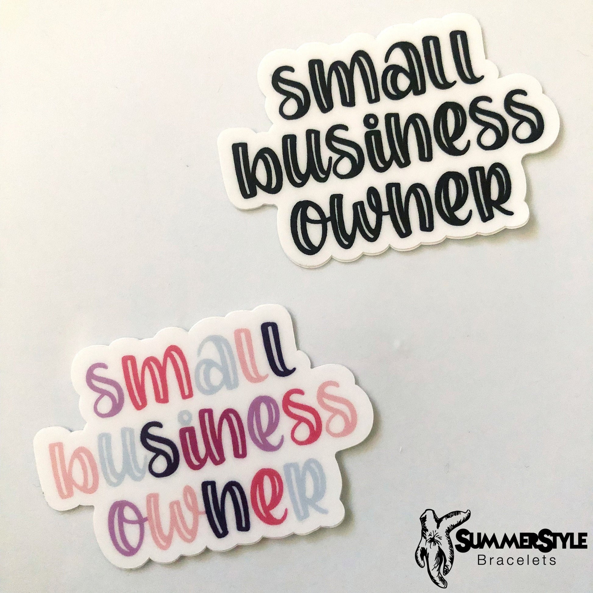 Small Business Owner Waterproof Sticker, Small Biz Sticker, Waterproof Decals, Water Bottle Stickers, SummerStyle Bracelets