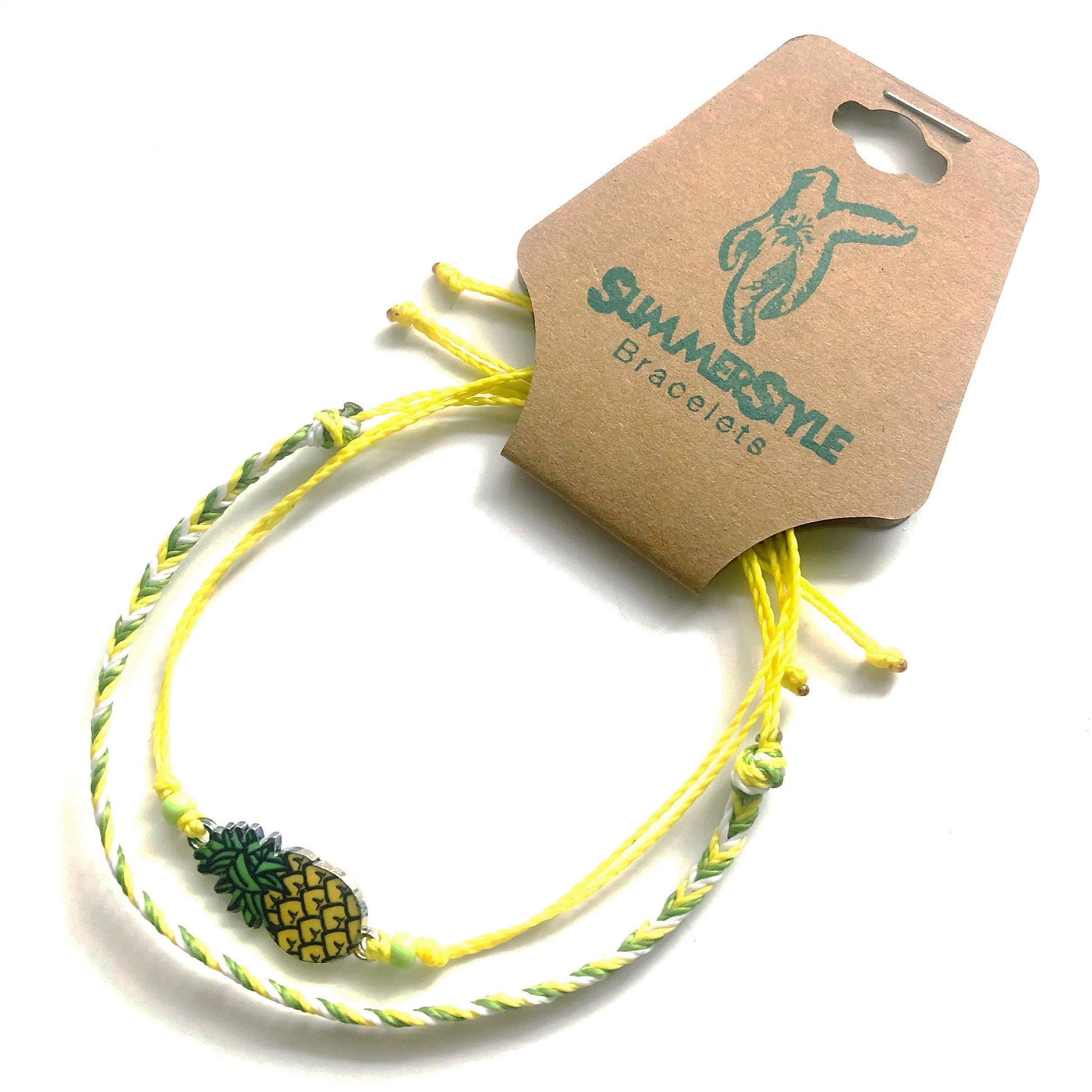 Pineapple Adjustable Waterproof Bracelet Pack, Pineapple Bracelet, Pineapple Jewelry, SummerStyle Bracelets