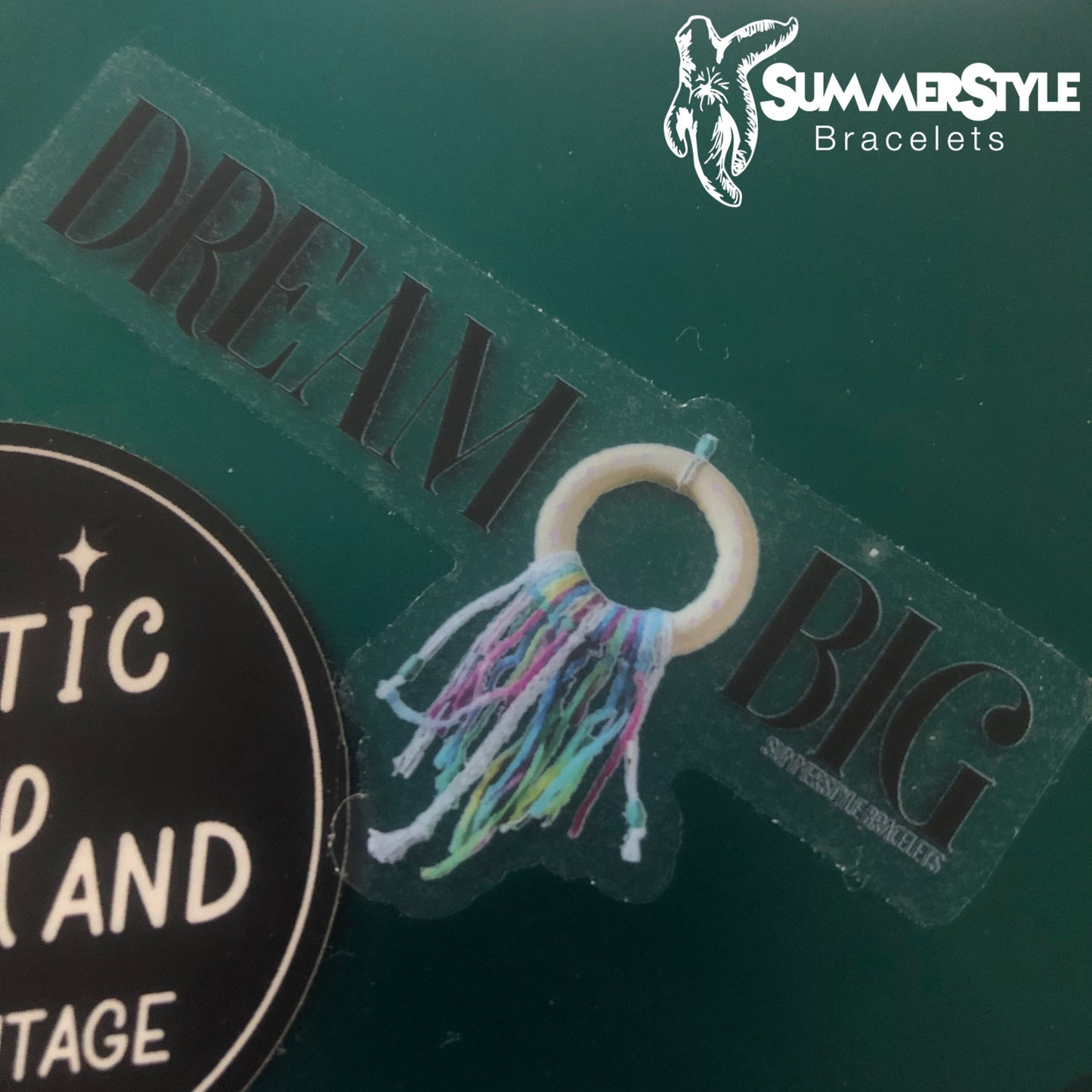 Clear Dream Big Waterproof Sticker, Dreamcatcher Sticker, Waterproof Decals, Water Bottle Stickers, SummerStyle Bracelets