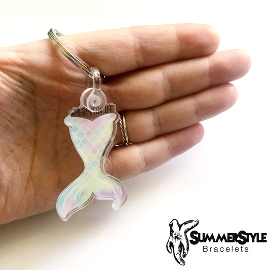 Mermaid Tail Acrylic Keychain, Mermaid Keychain, Backpack Keychain, Mermaid Life Keychain, SummerStyle Bracelets