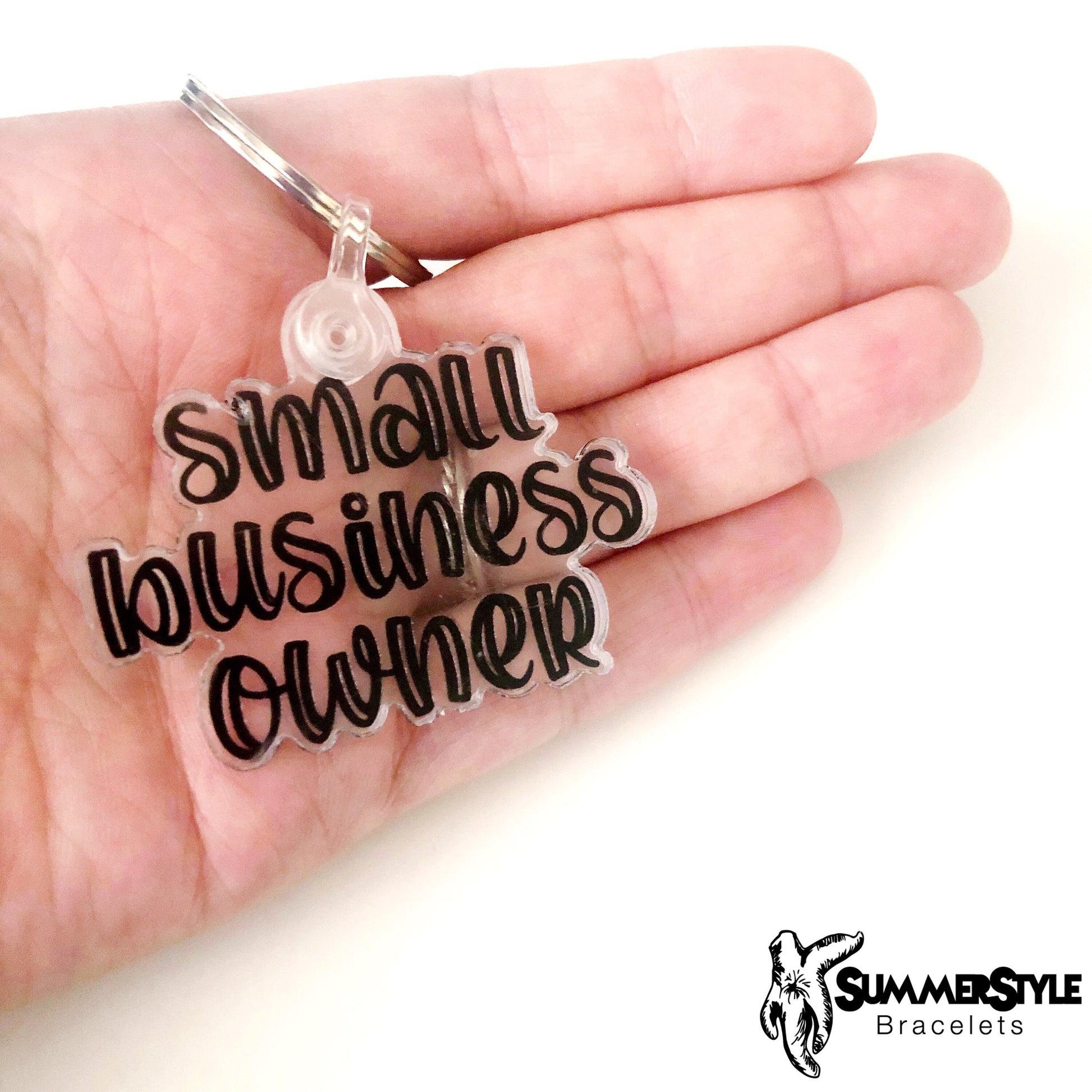 Small Business Owner Acrylic Keychain, Small Business Owner Swag, Backpack Keychain, SummerStyle Bracelets