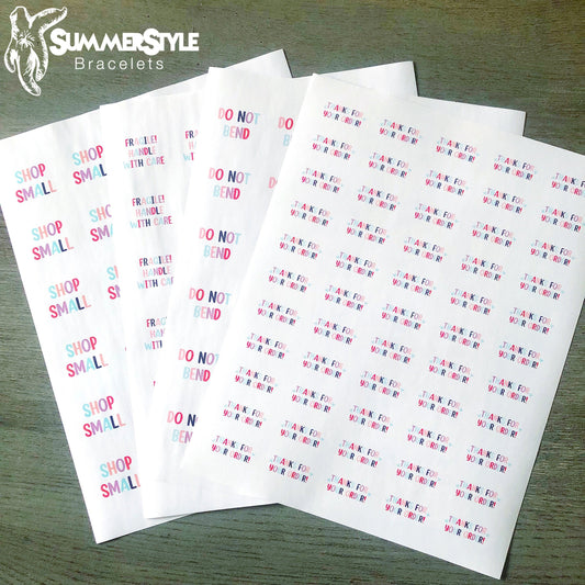 Packaging Sticker Bundle, Packaging Stickers, Small Business Supplies, Packaging Supplies, SummerStyle Bracelets