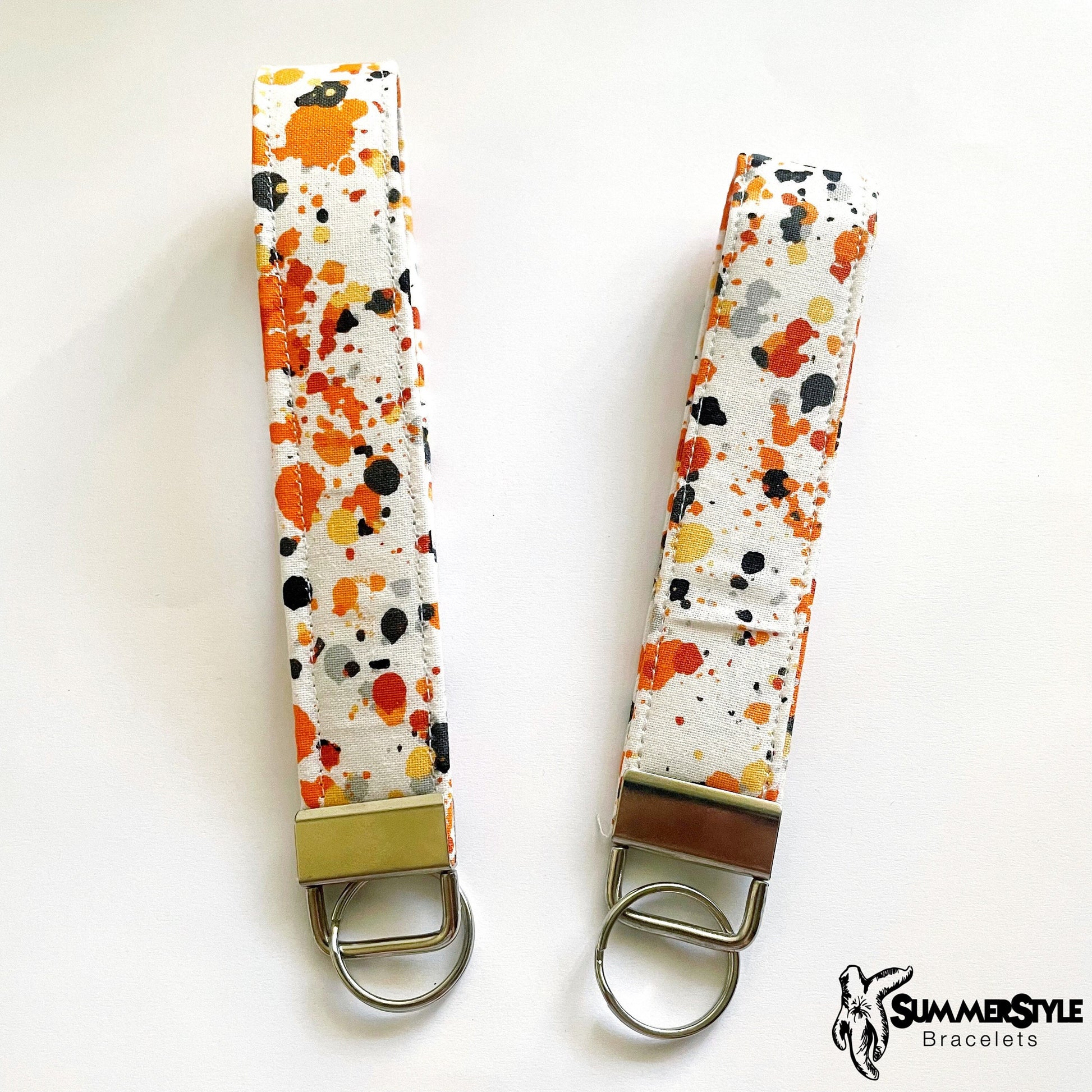 Halloween Splatter Key Fob Wristlet | Wristlet Lanyard | Keychain Wristlet | Handmade Lanyard | SummerStyle Bracelets