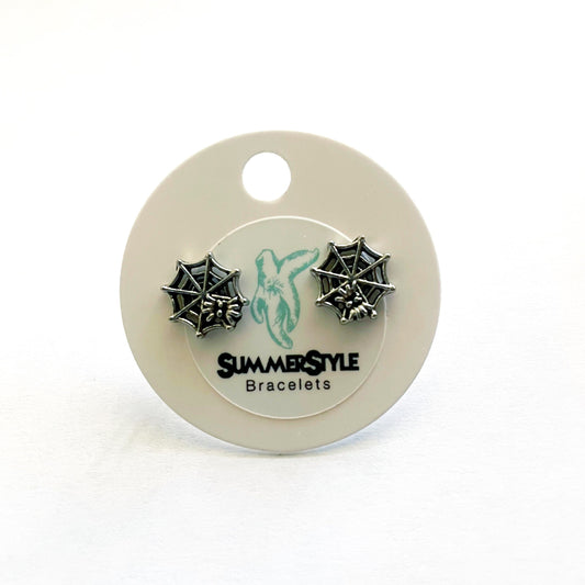 Spider Web Stud Earrings | Stud Earrings | Metal Studs | Web Earrings | Halloween Earrings | SummerStyle Bracelets