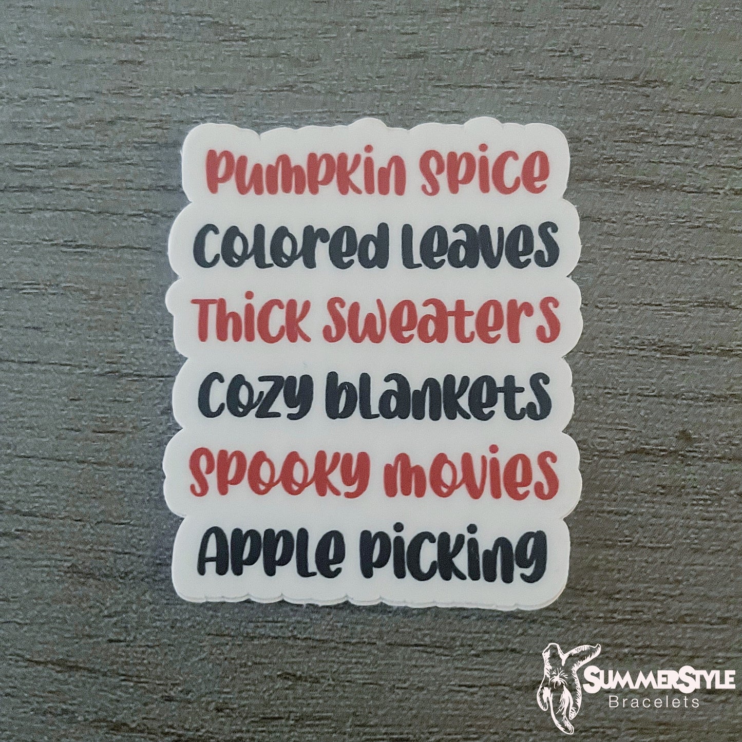 Halloween/Fall Stickers | Pumpkin Sticker | Spooky Sticker | Waterproof Decals | Stickers | Water Bottle Stickers | SummerStyle Bracelets