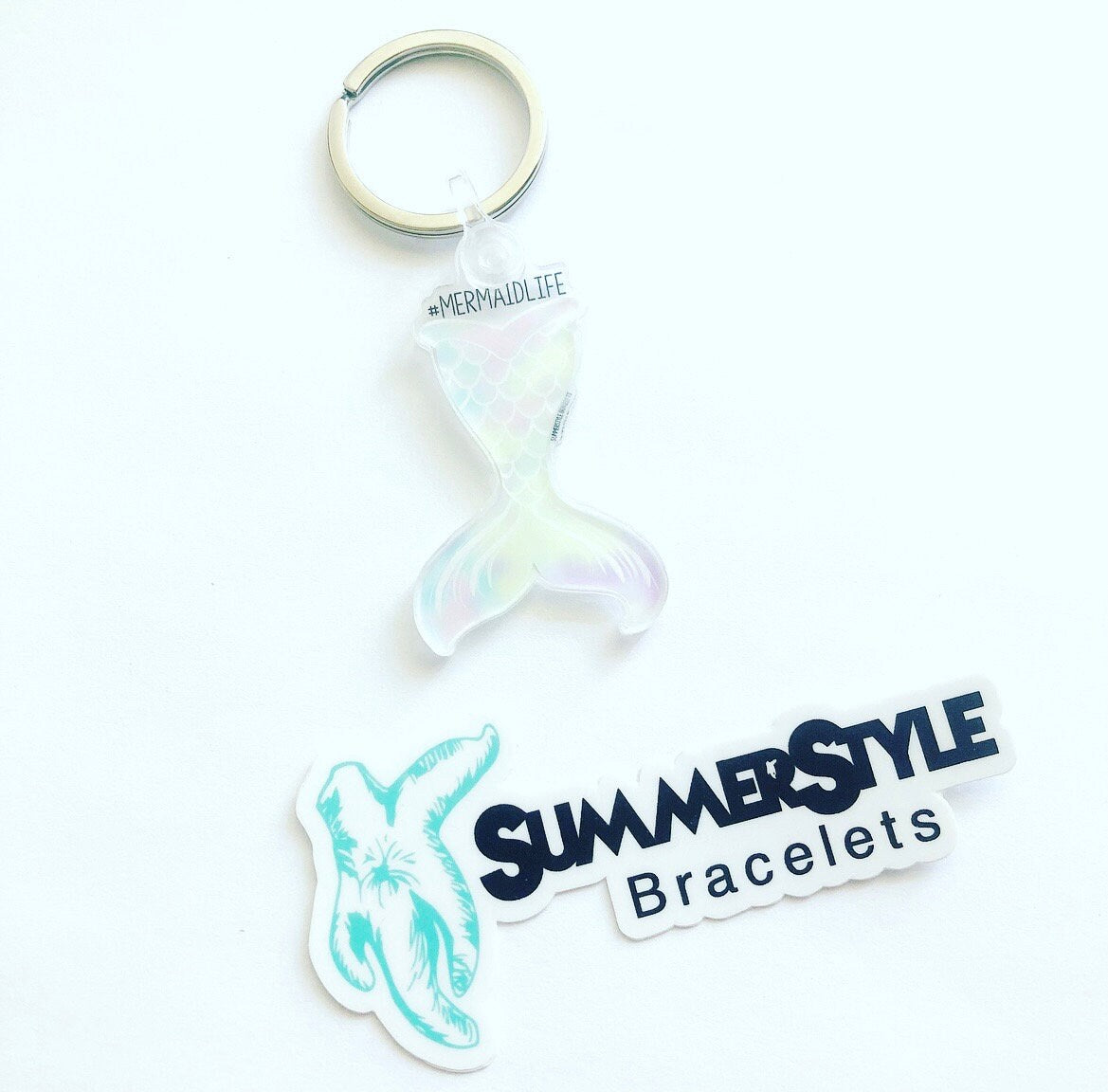 Mermaid Tail Acrylic Keychain, Mermaid Keychain, Backpack Keychain, Mermaid Life Keychain, SummerStyle Bracelets