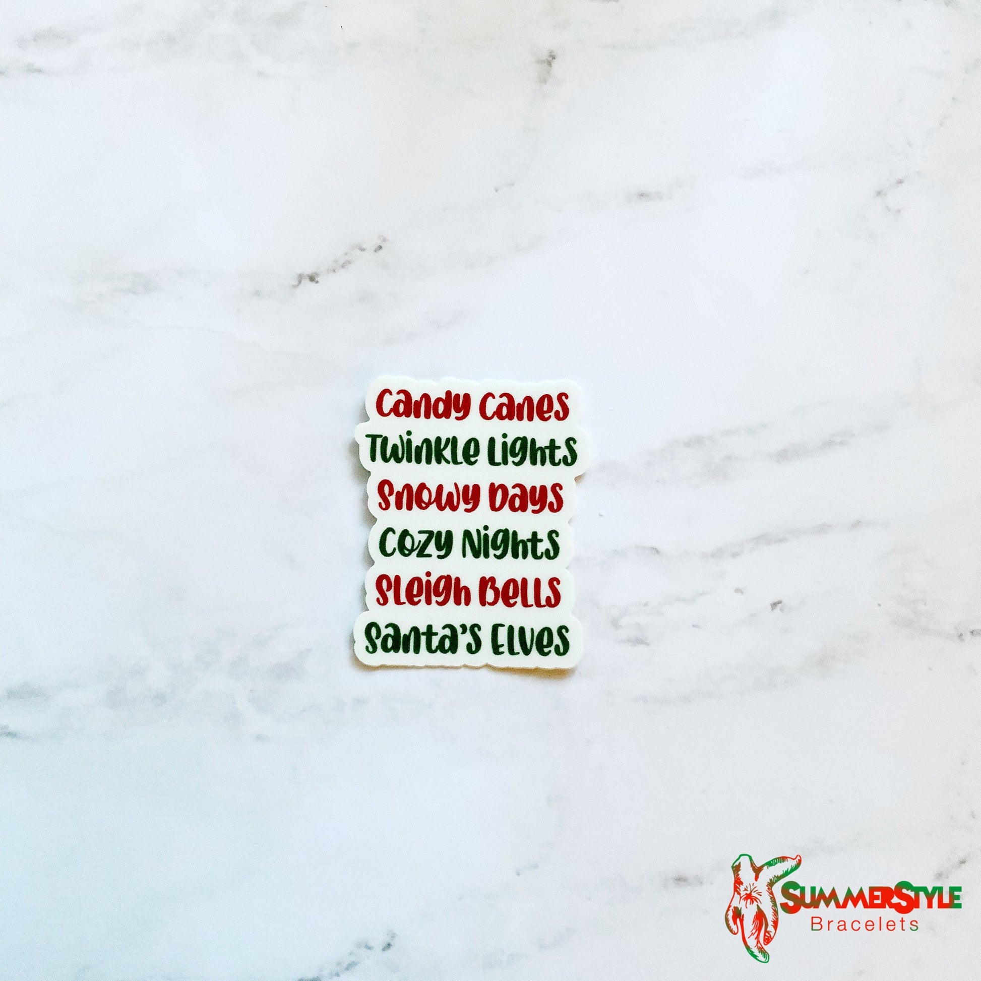 CHRISTMAS Stickers | Festive Sticker | Holiday Sticker | Waterproof Decals | Stickers | Water Bottle Stickers | SummerStyle Bracelets