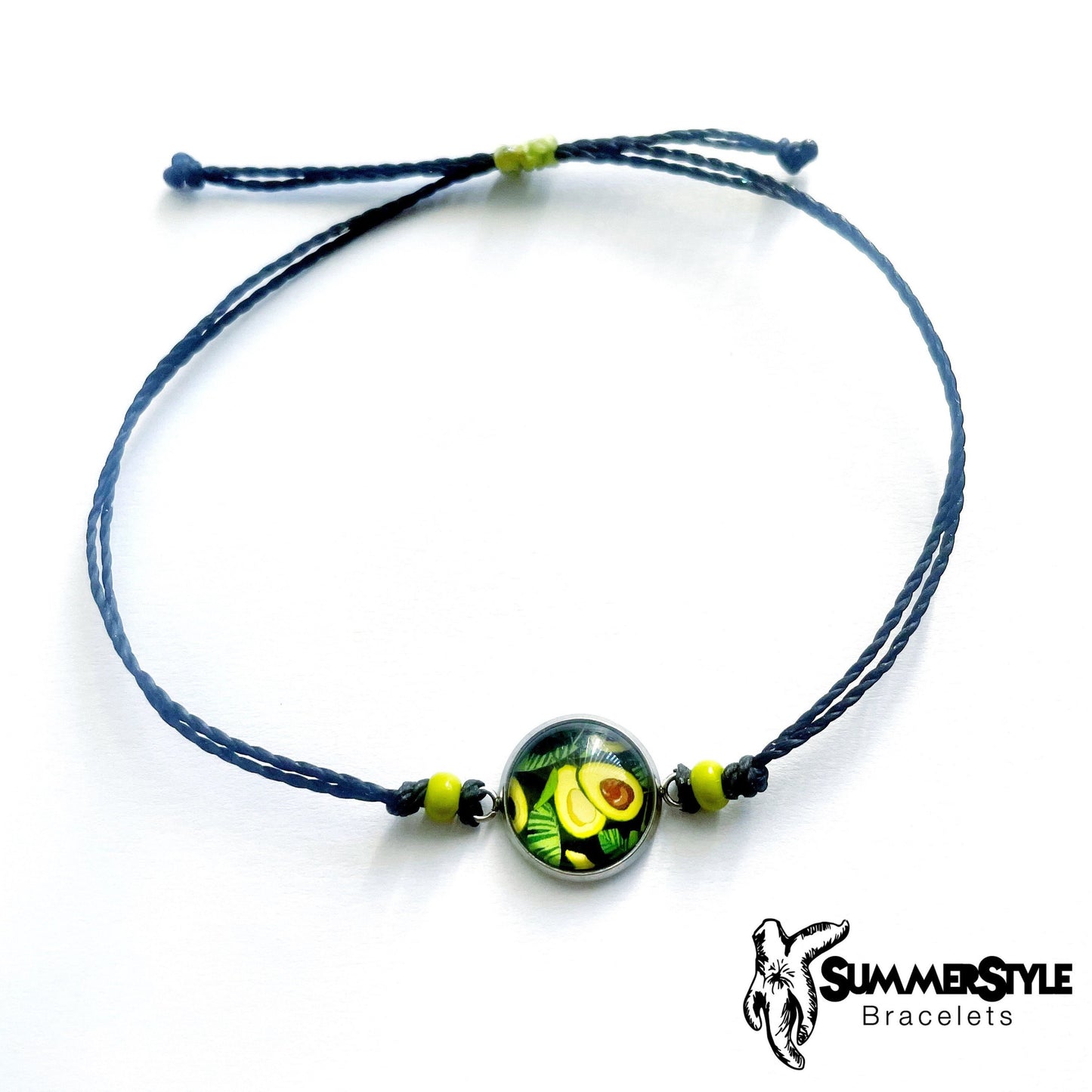 It’s an Avocado Adjustable Waterproof Bracelet, Avocado Gift, Avocado Bracelet, Wax Cord Bracelet, SummerStyle Bracelets