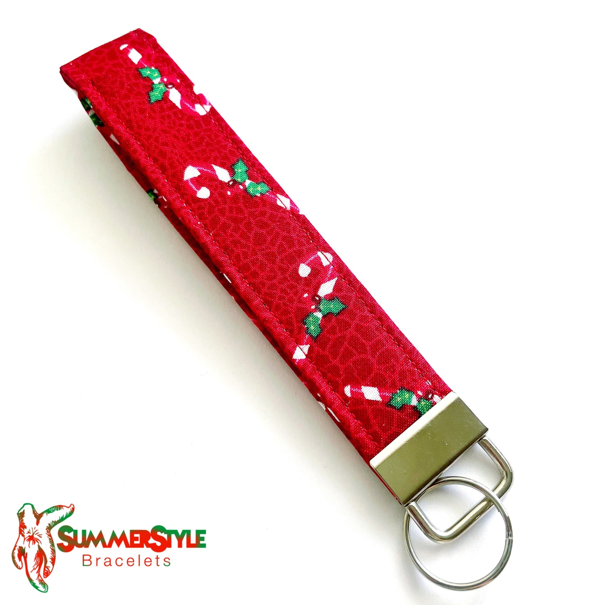CHRISTMAS Key Fob WristletS | 6.5in Wristlet Lanyard | Keychain Wristlet | Handmade Lanyard | SummerStyle Bracelets