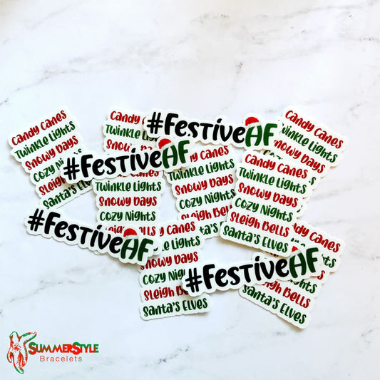CHRISTMAS Stickers | Festive Sticker | Holiday Sticker | Waterproof Decals | Stickers | Water Bottle Stickers | SummerStyle Bracelets