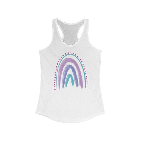 Womens Rainbow Racerback Tank Top, Rainbow Tank, Purple Rainbow, Cotton Tank Top, SummerStyle Bracelets