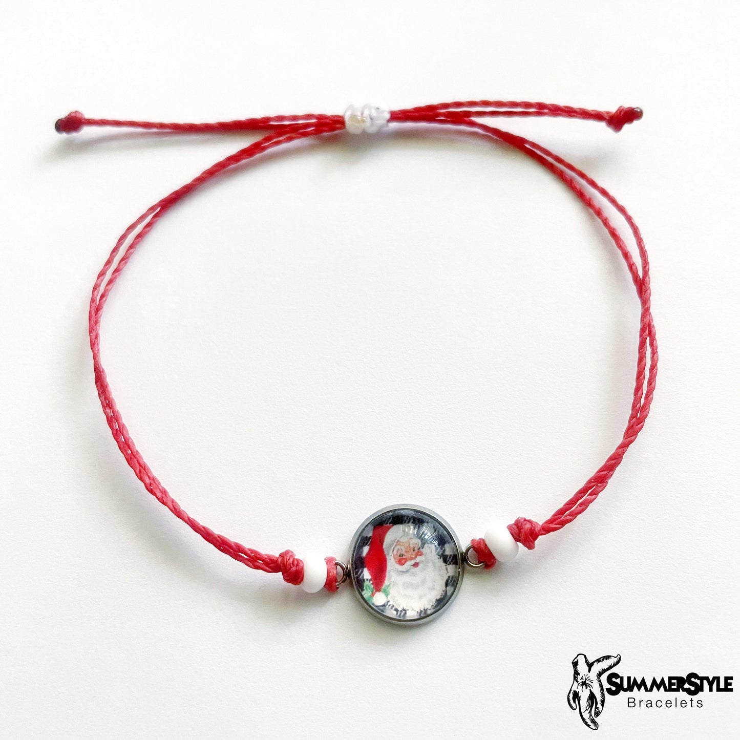 CHRISTMAS Vintage Santa Adjustable Waterproof Bracelet | Holiday Jewelry | Cabochon Bracelet | Christmas Jewelry | SummerStyle Bracelets