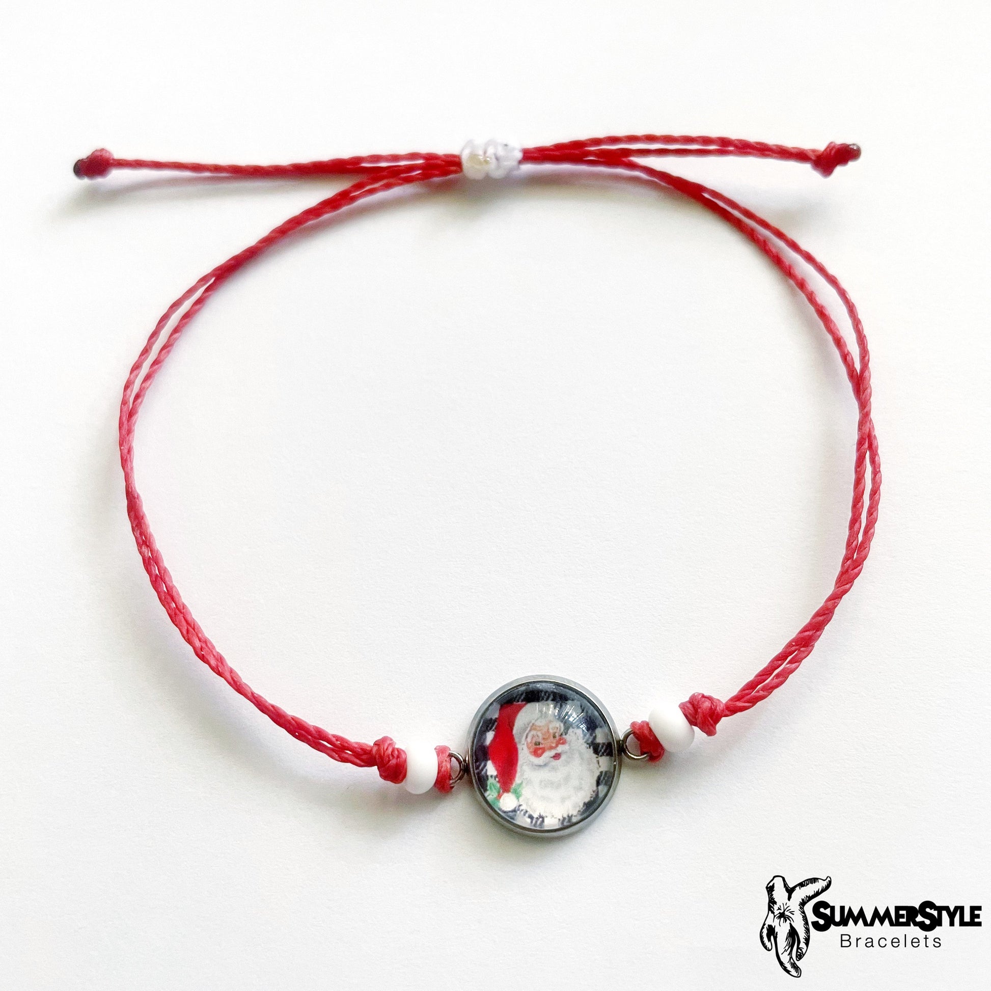 CHRISTMAS Vintage Santa Adjustable Waterproof Bracelet | Holiday Jewelry | Cabochon Bracelet | Christmas Jewelry | SummerStyle Bracelets